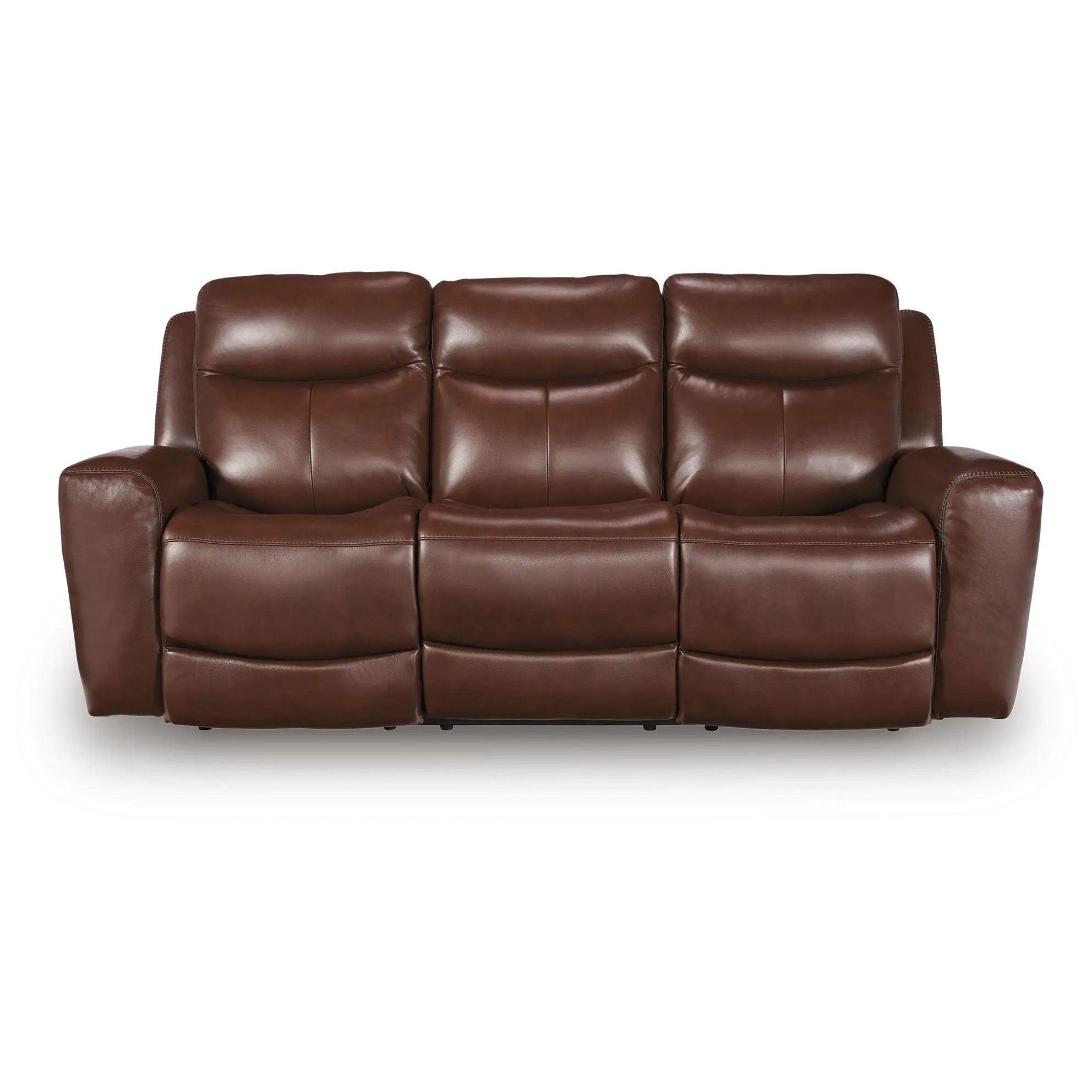 Next Move Leather Power Reclining Living Room Set with Adjustable Headrest