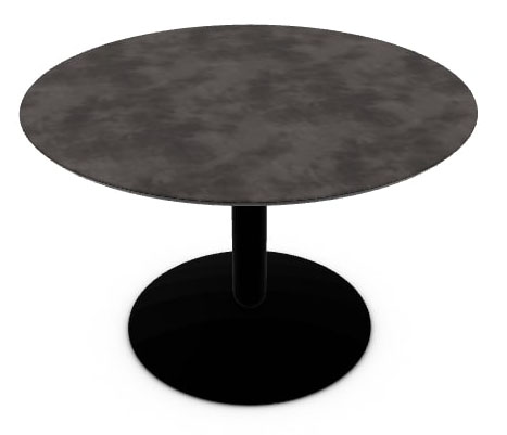 Balance W47.2-inch Ceramic/Metal Customizable Round Dining Table