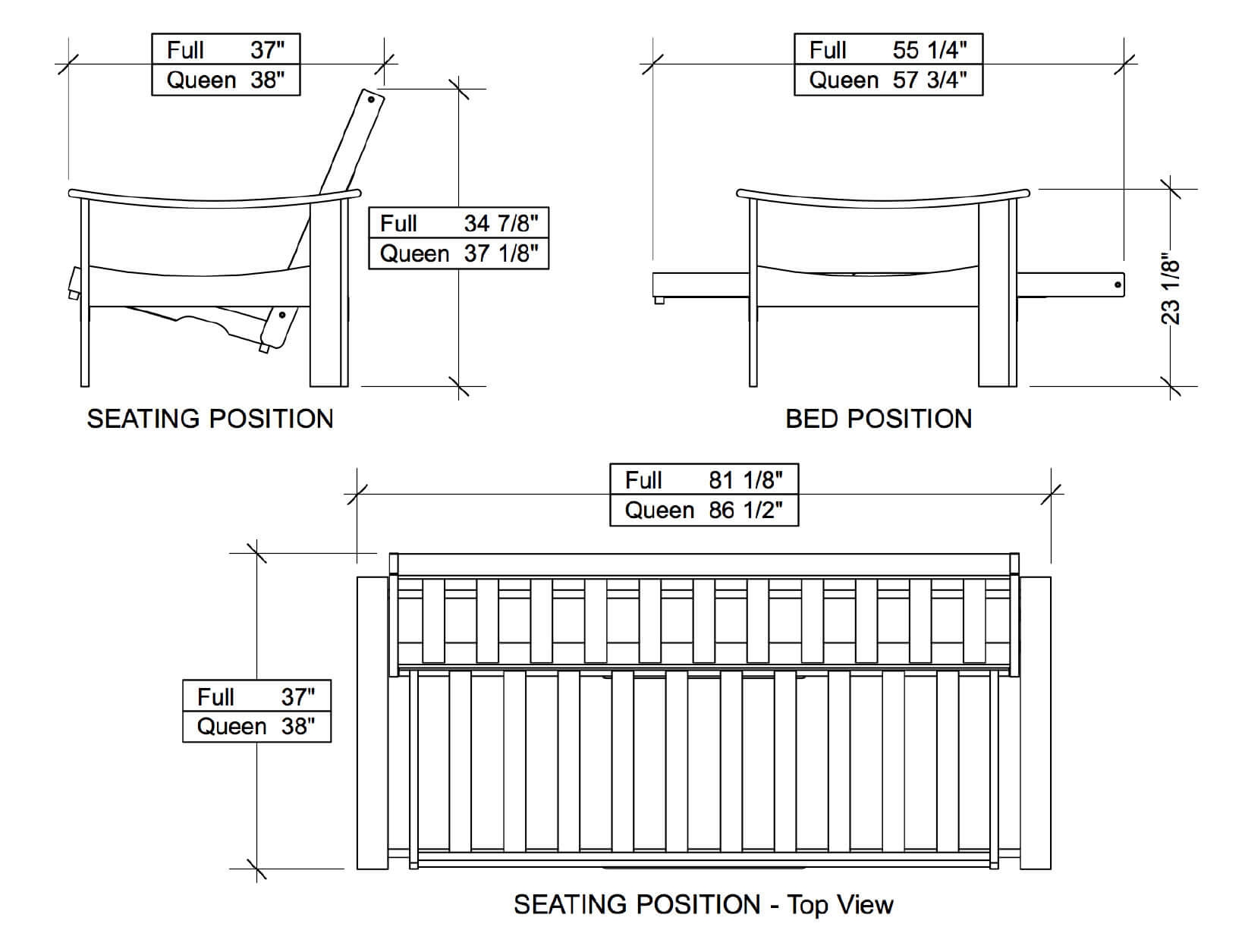 Fuji Wood Futon