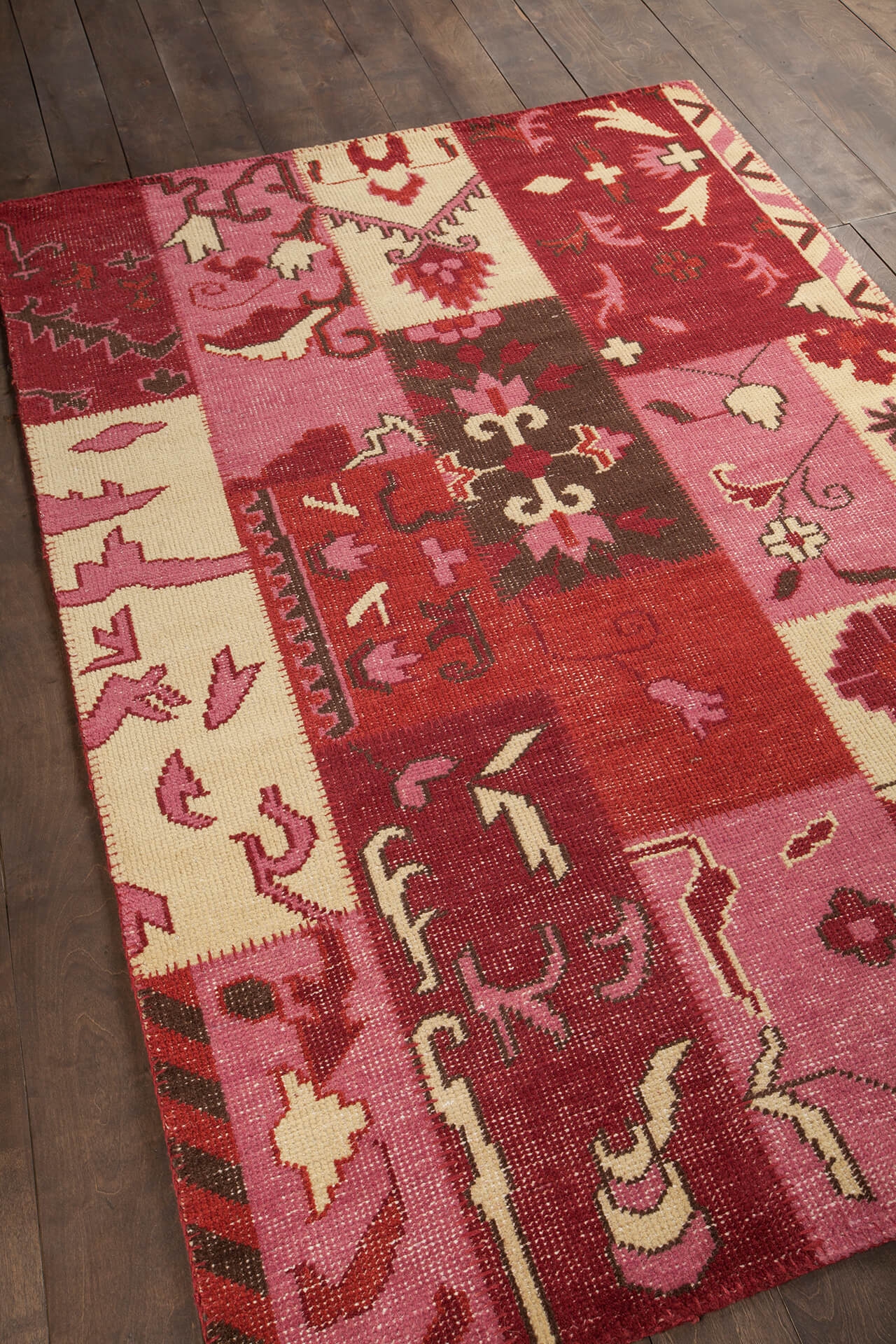 Fusion Wool Rectangular Hand-knotted Rug, 5' x 7'6"