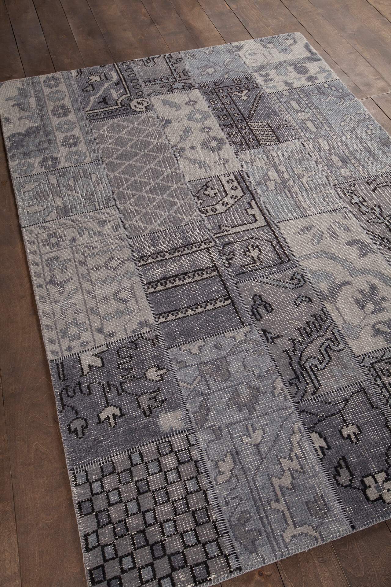 Fusion Wool Rectangular Hand-knotted Rug