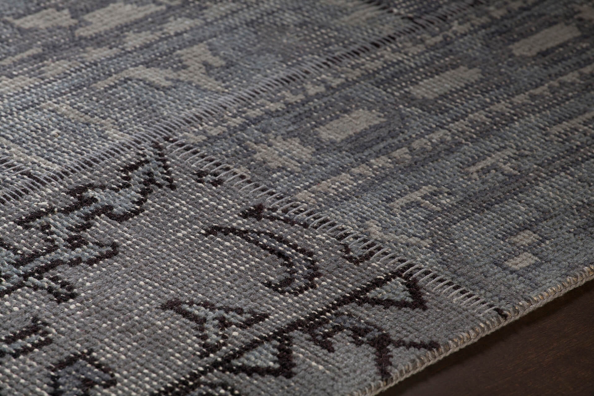 Fusion Wool Rectangular Hand-knotted Rug, 9' x 13'
