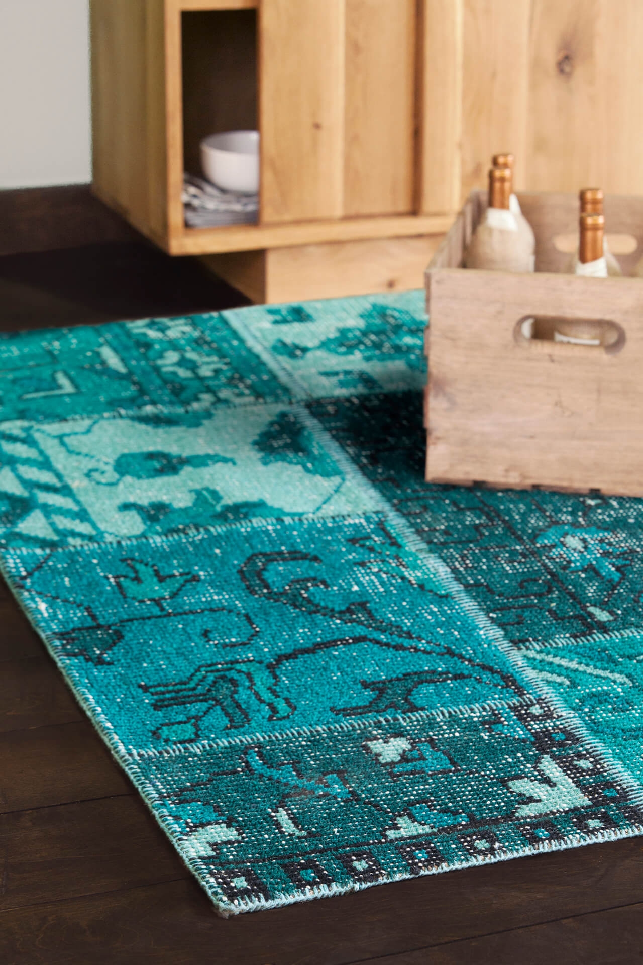 Fusion Wool Rectangular Hand-knotted Rug, 7'9" x 10'6"
