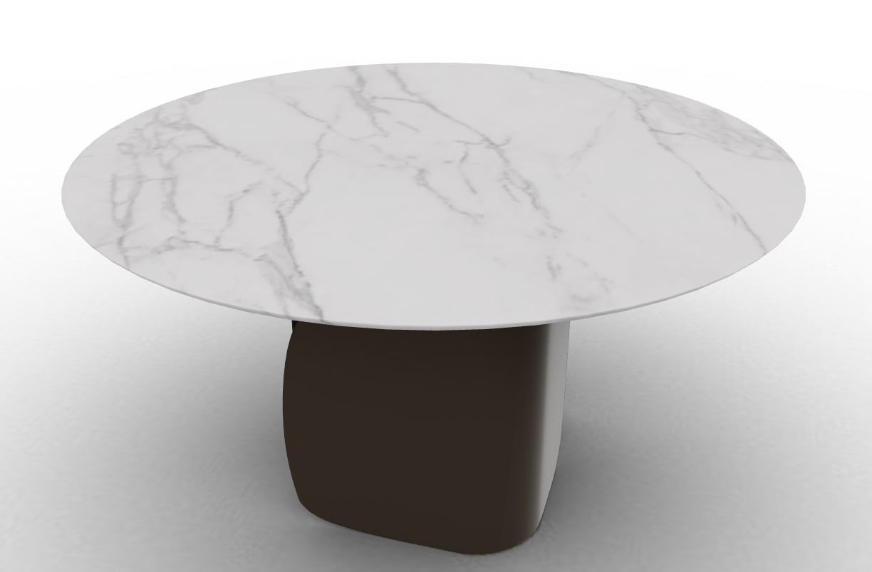 Twins Metal/Ceramic Round Dining Table