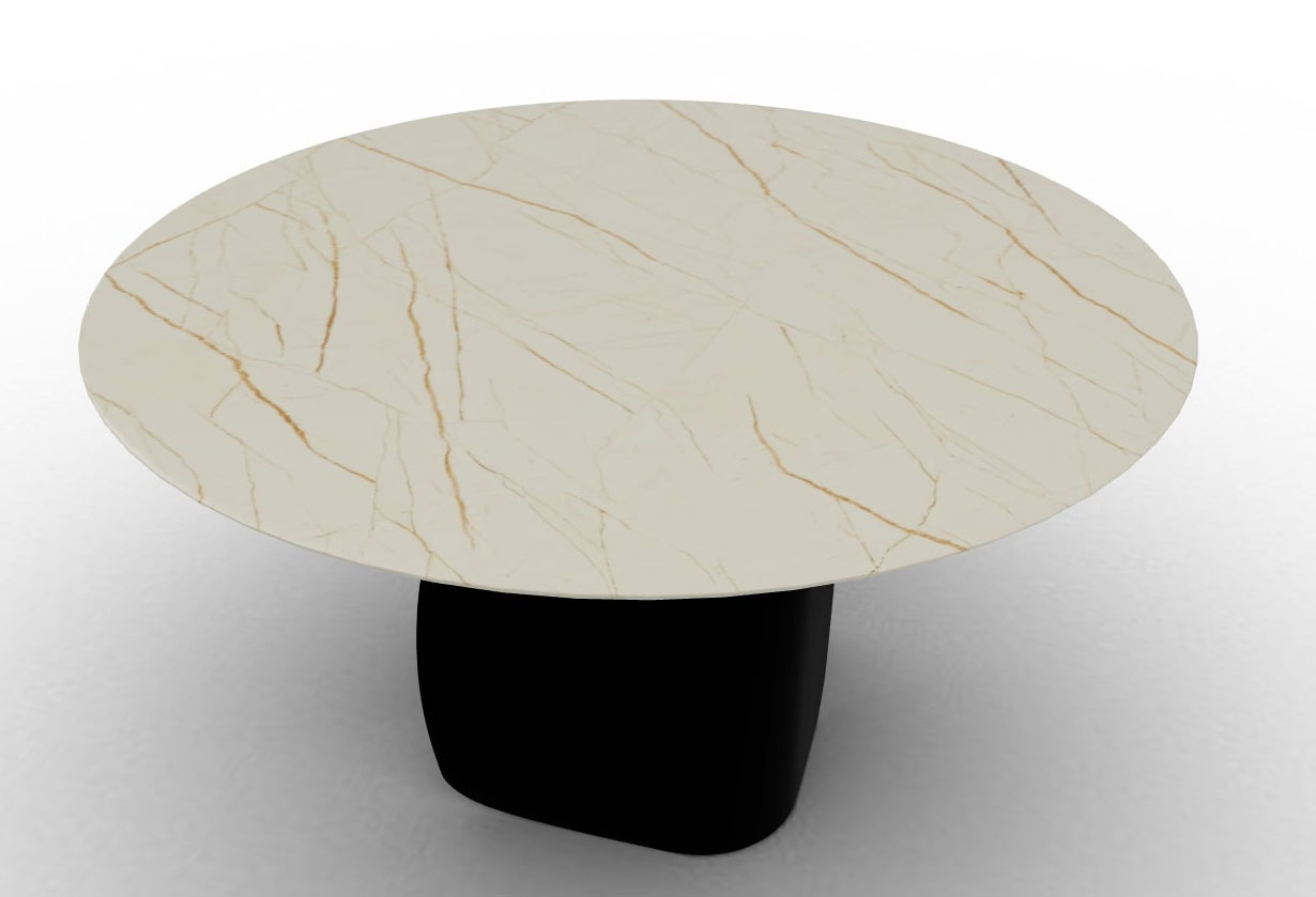 Twins Metal/Ceramic Round Dining Table