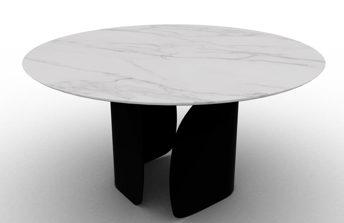 Twins Metal/Ceramic Round Dining Table