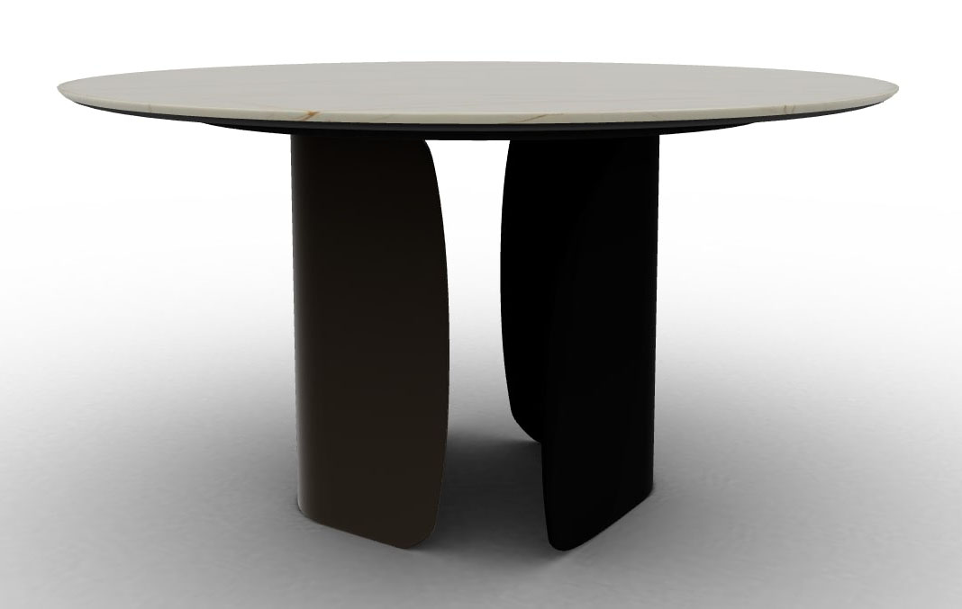 Twins Metal/Ceramic Round Dining Table