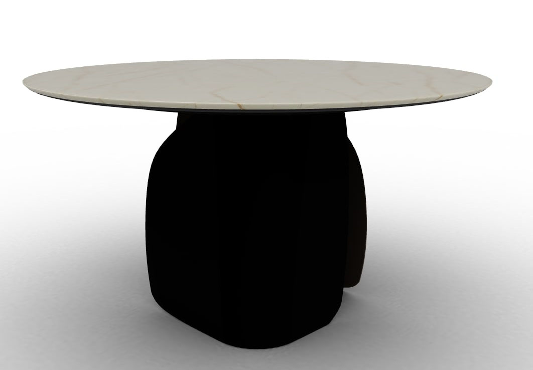 Twins Metal/Ceramic Round Dining Table