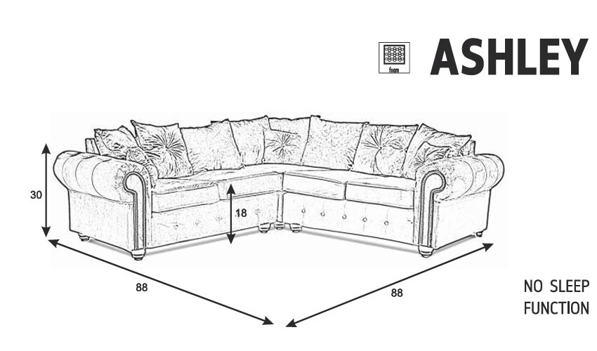 Ashley L-Shaped Fabric Sectional Sofa