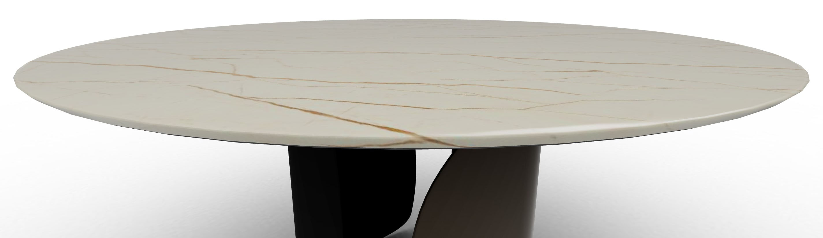 Twins Metal/Ceramic Round Dining Table