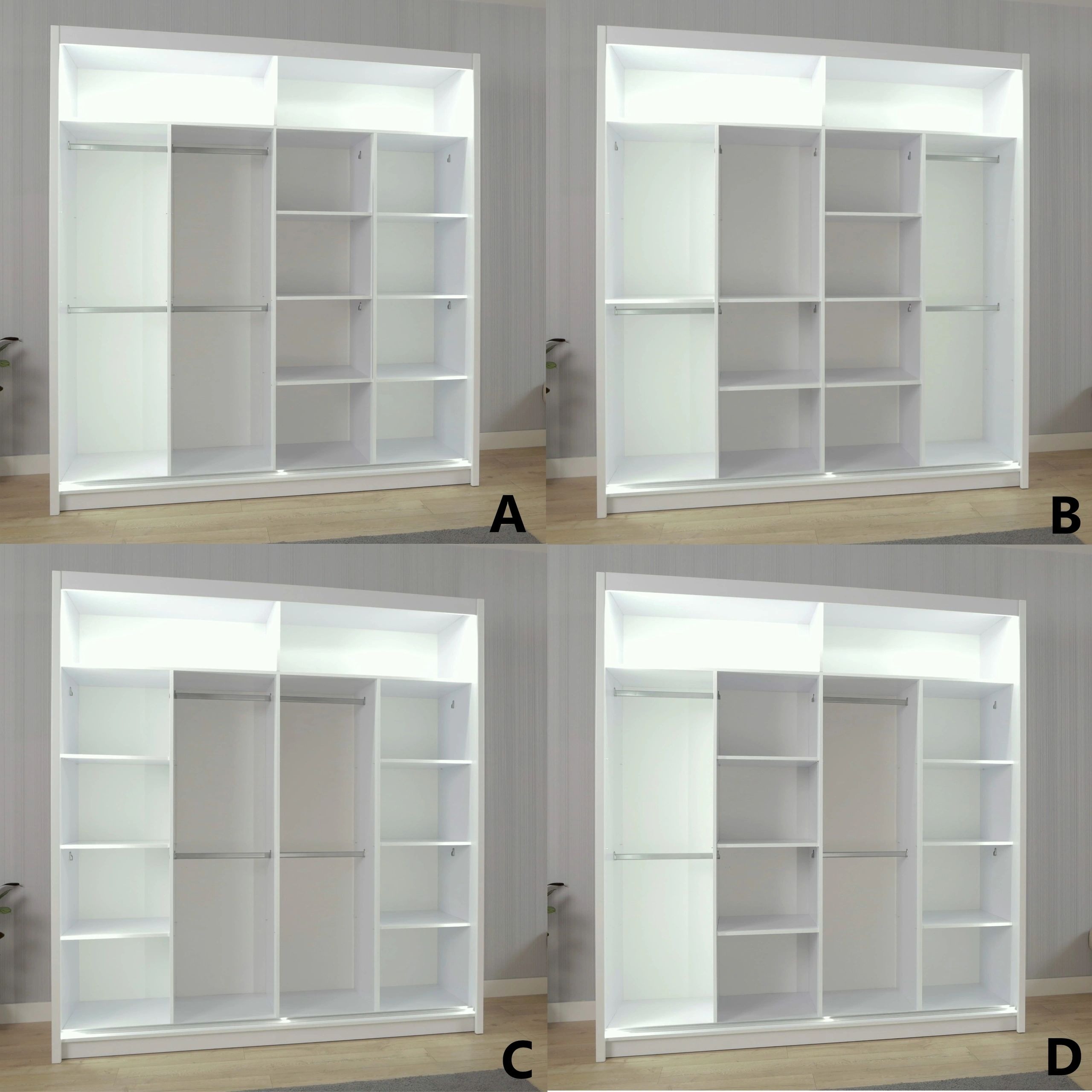 Chico 80-inch 2-Door Wood Wardrobe with Mirror