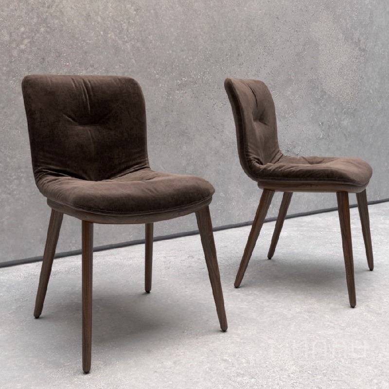 Annie Fabric/Wood Customizable Dining Chair w/Plush Seat