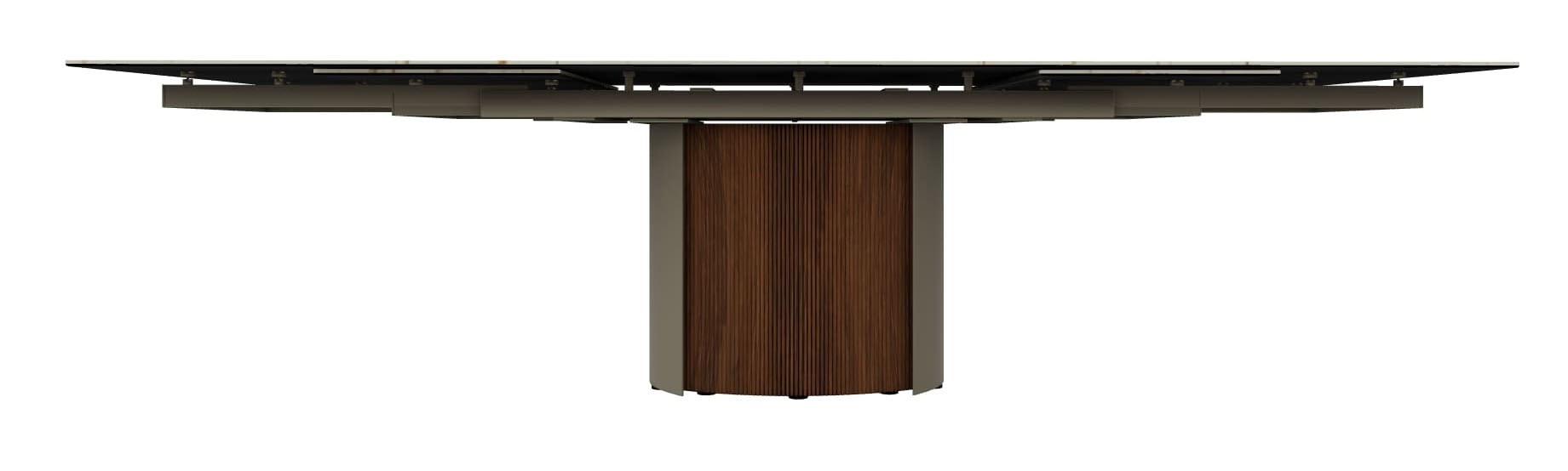 Yoroi Metal/Ceramic/Veneer Rectangular Extendable Dining Table