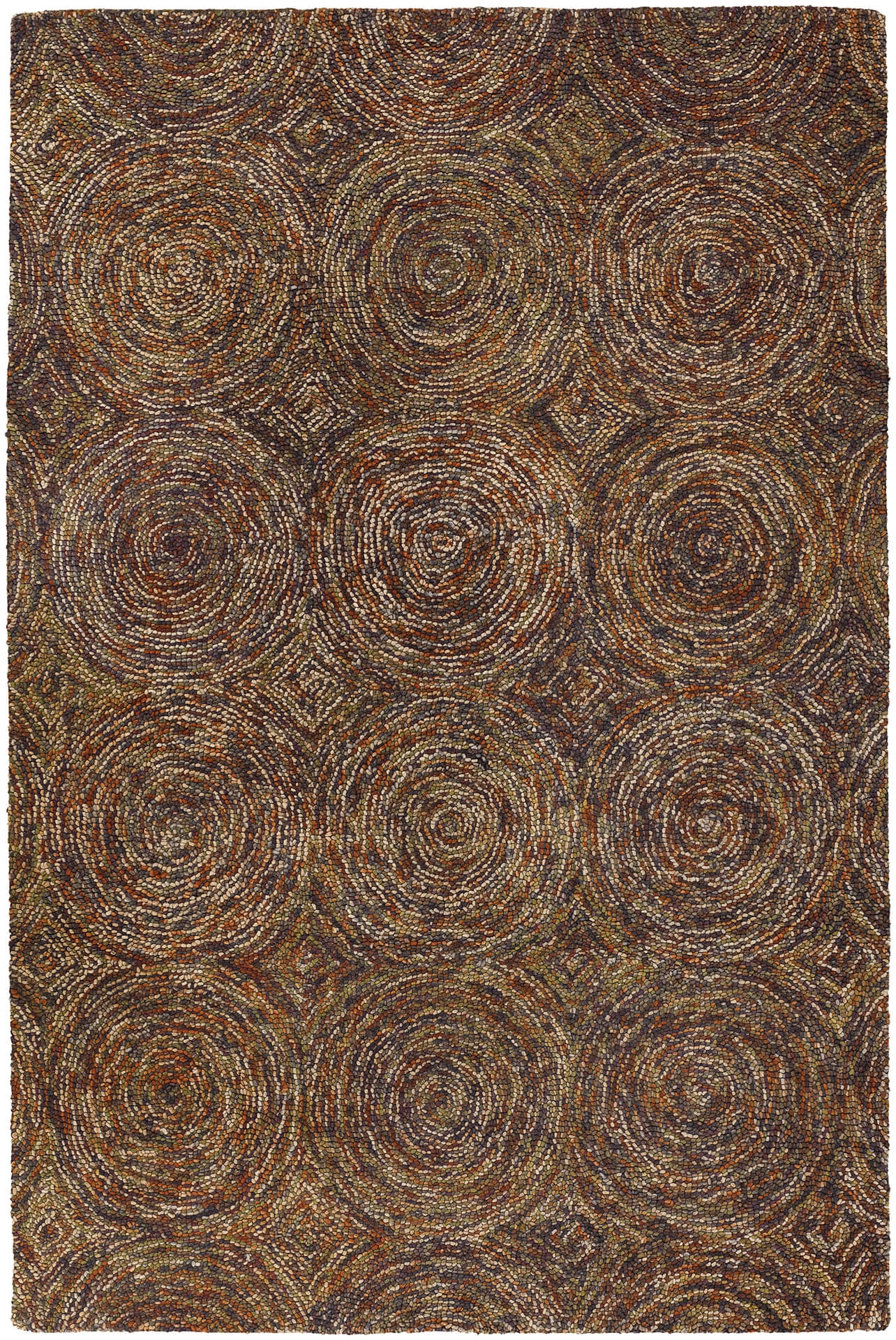Galaxy Wool Rectangular Hand-knotted Rug, Composition 1