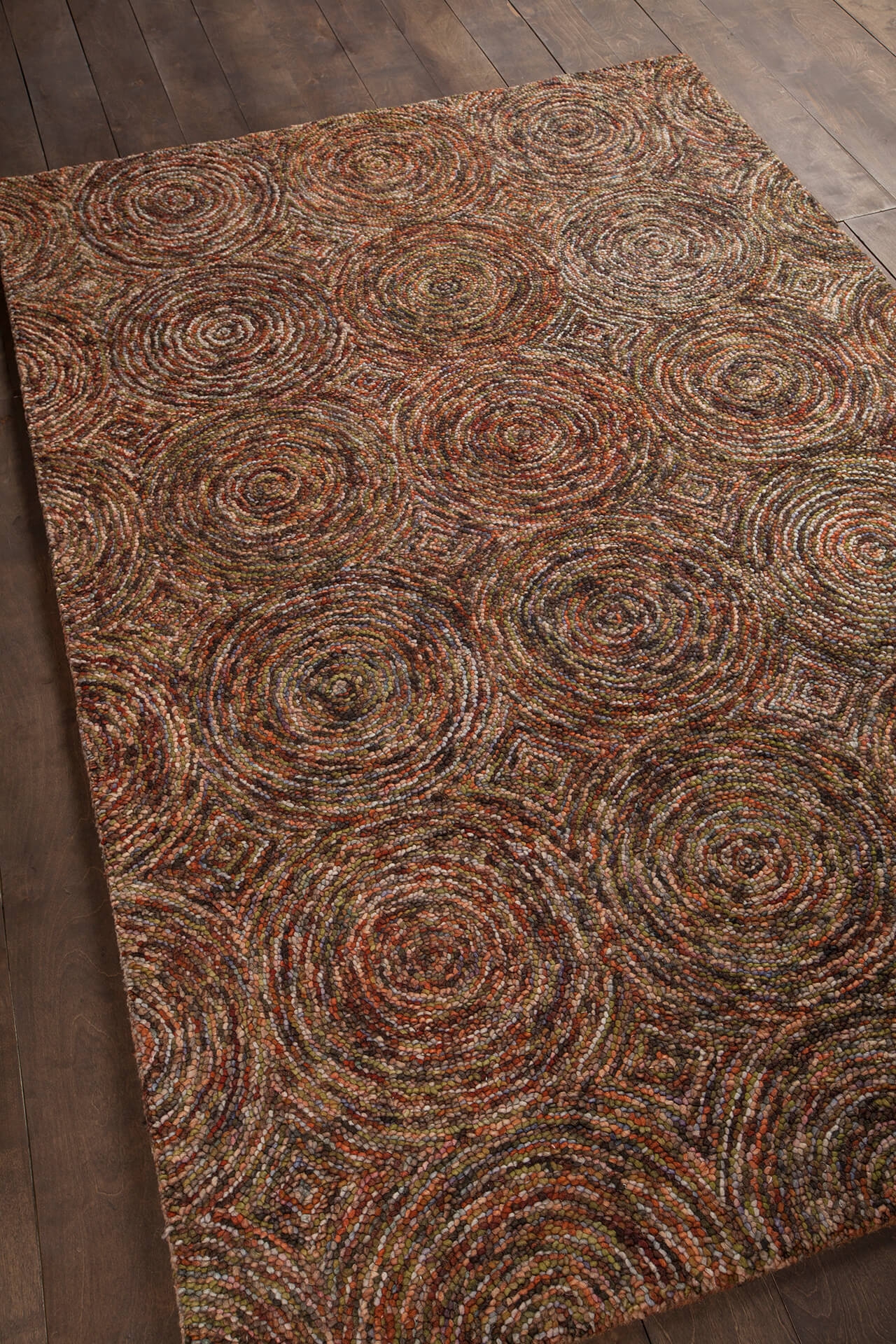 Galaxy Wool Rectangular Hand-knotted Rug, Composition 1