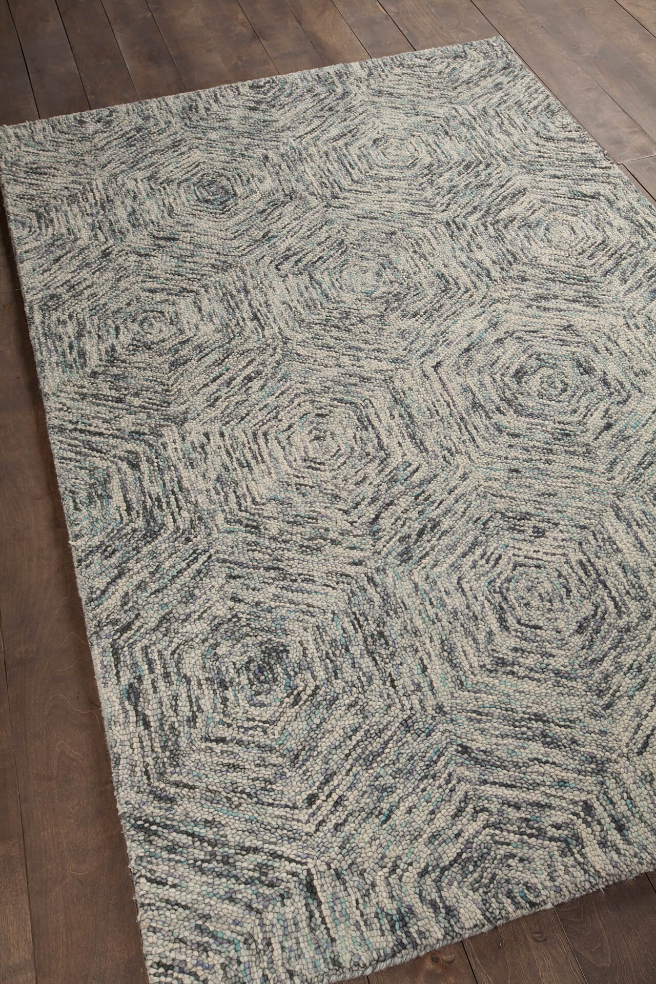 Galaxy Wool Rectangular Hand-knotted Rug, 5' x 7'6"