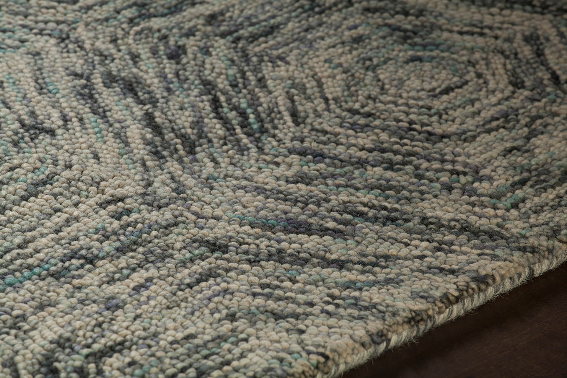 Galaxy Wool Rectangular Hand-knotted Rug, Composition 1
