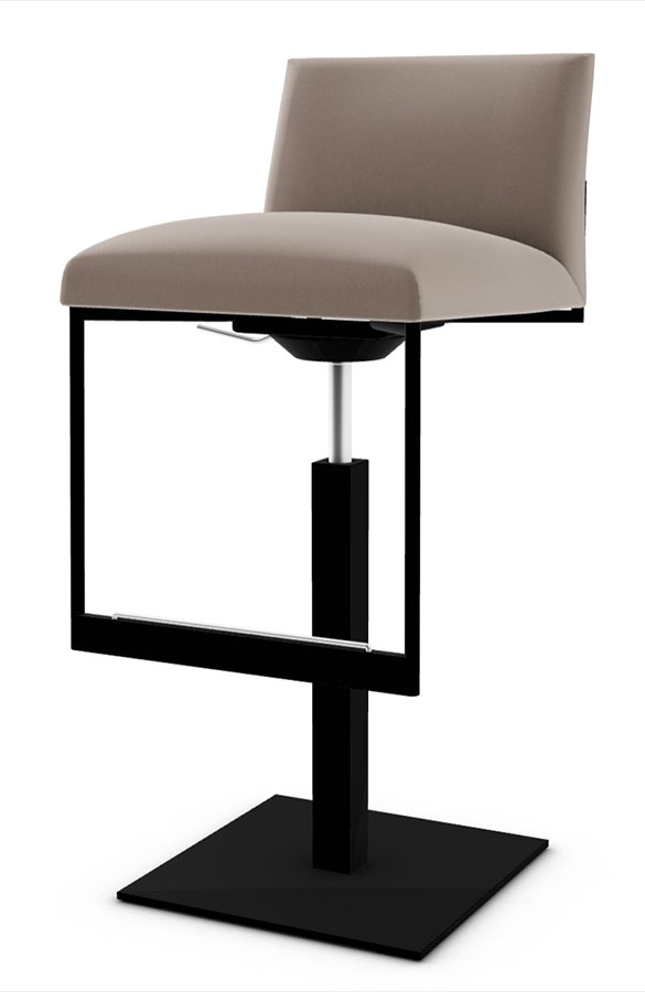 Gala Fabric/Metal Customizable Swivel Adjustable Height Stool