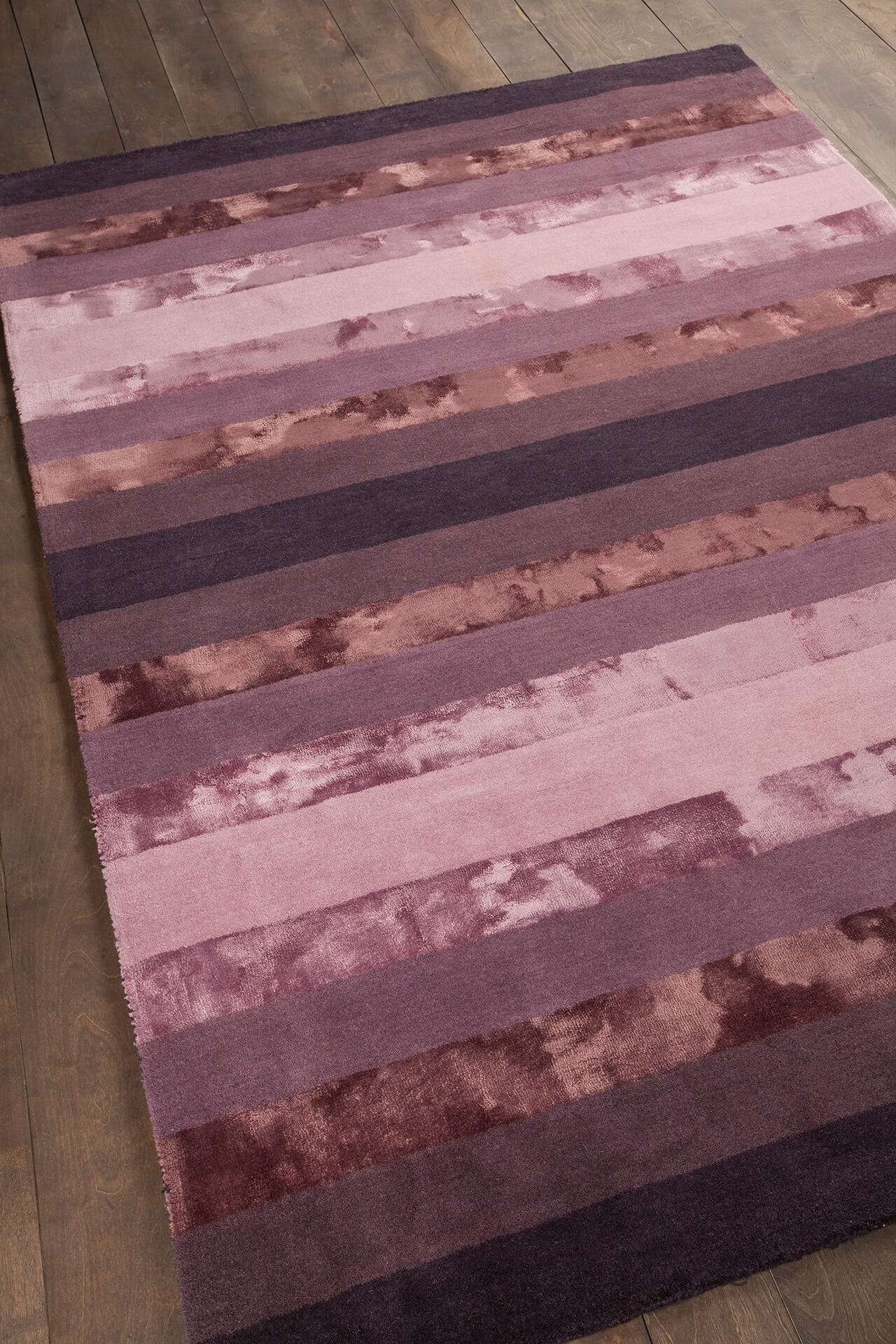 Gardenia Wool/Viscose Rectangular Hand-woven Rug, 5' x 7'6"