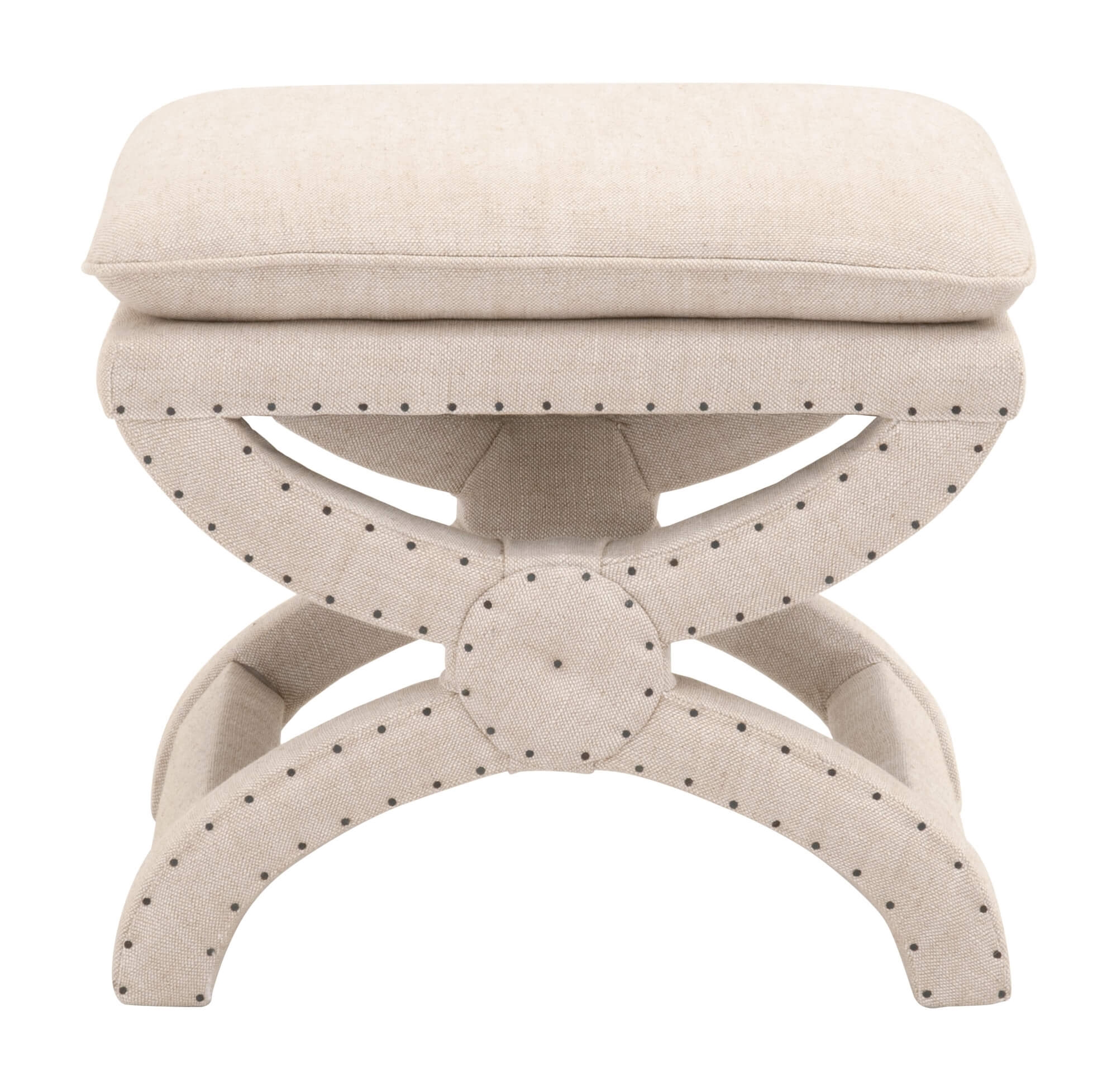 Gaston Fabric Fully Upholstered Ottoman