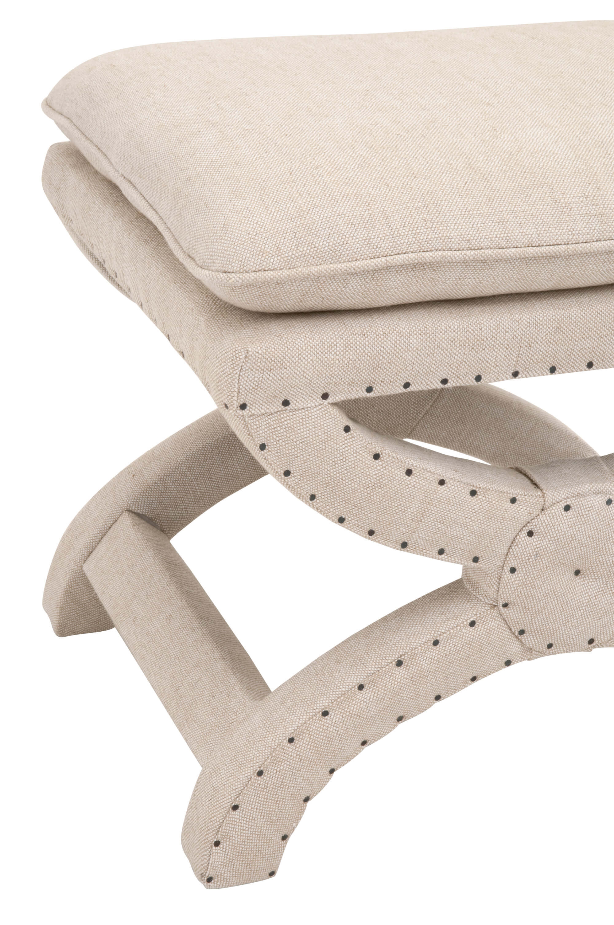 Gaston Fabric Fully Upholstered Ottoman