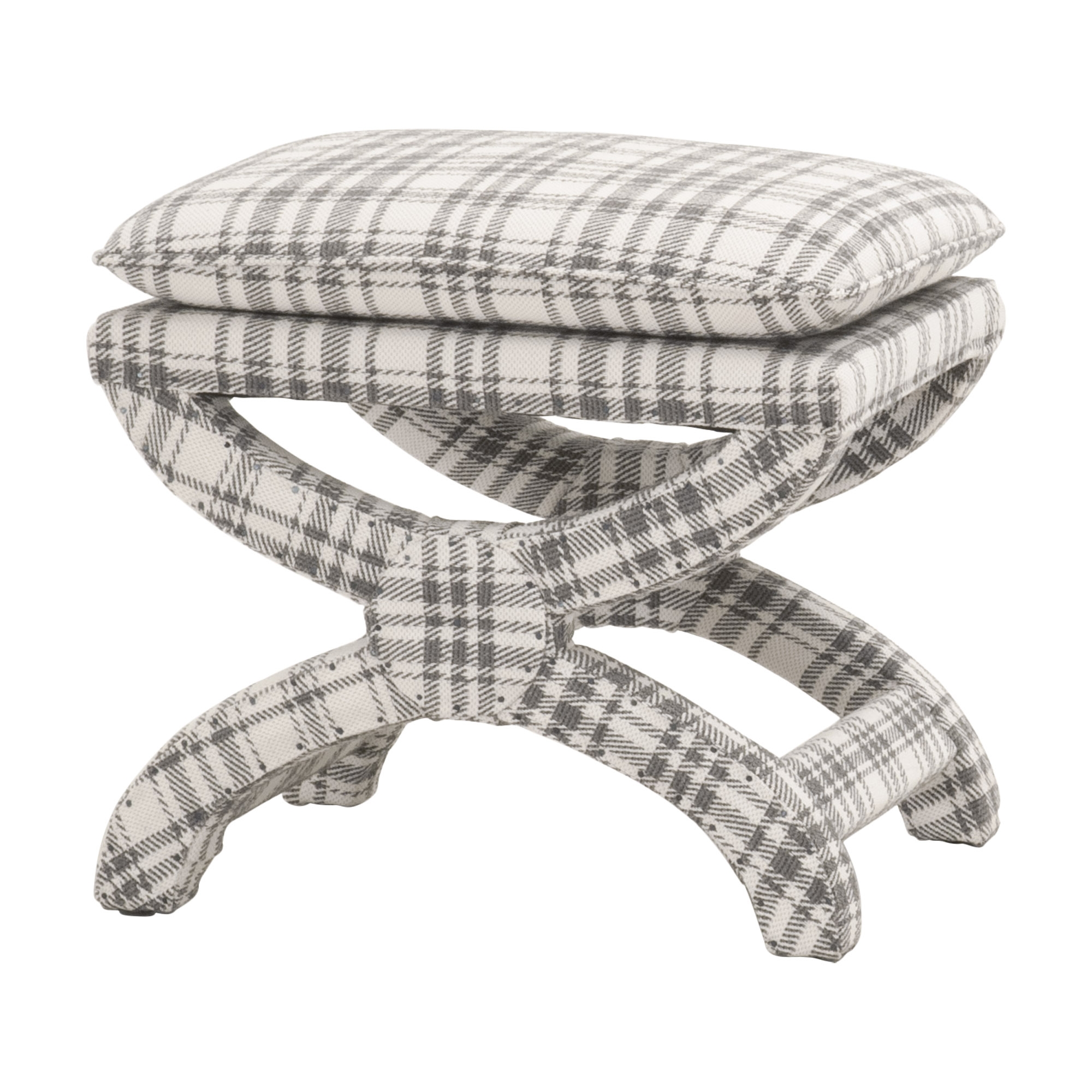 Gaston Fabric Fully Upholstered Ottoman