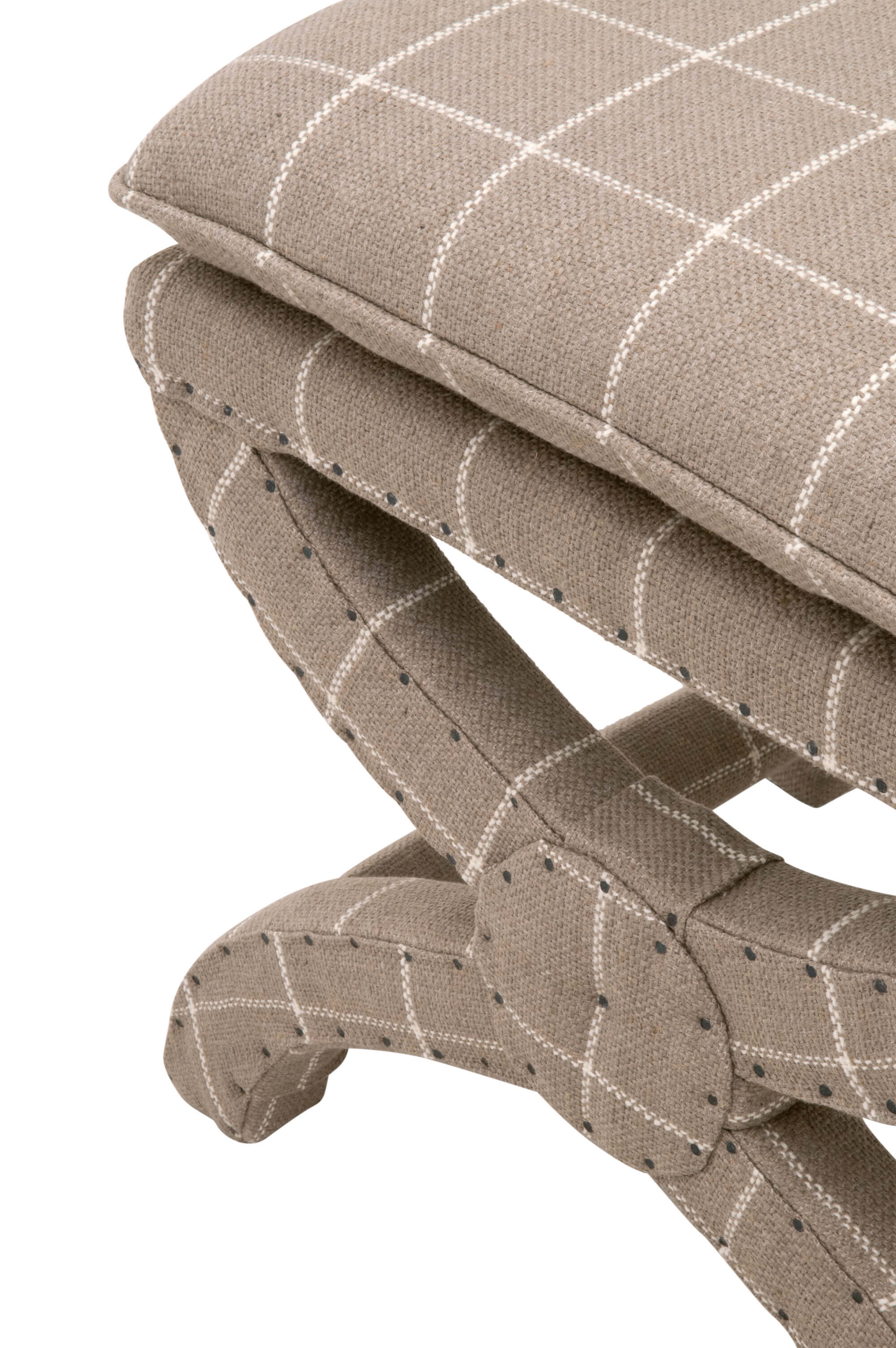 Gaston Fabric Fully Upholstered Ottoman