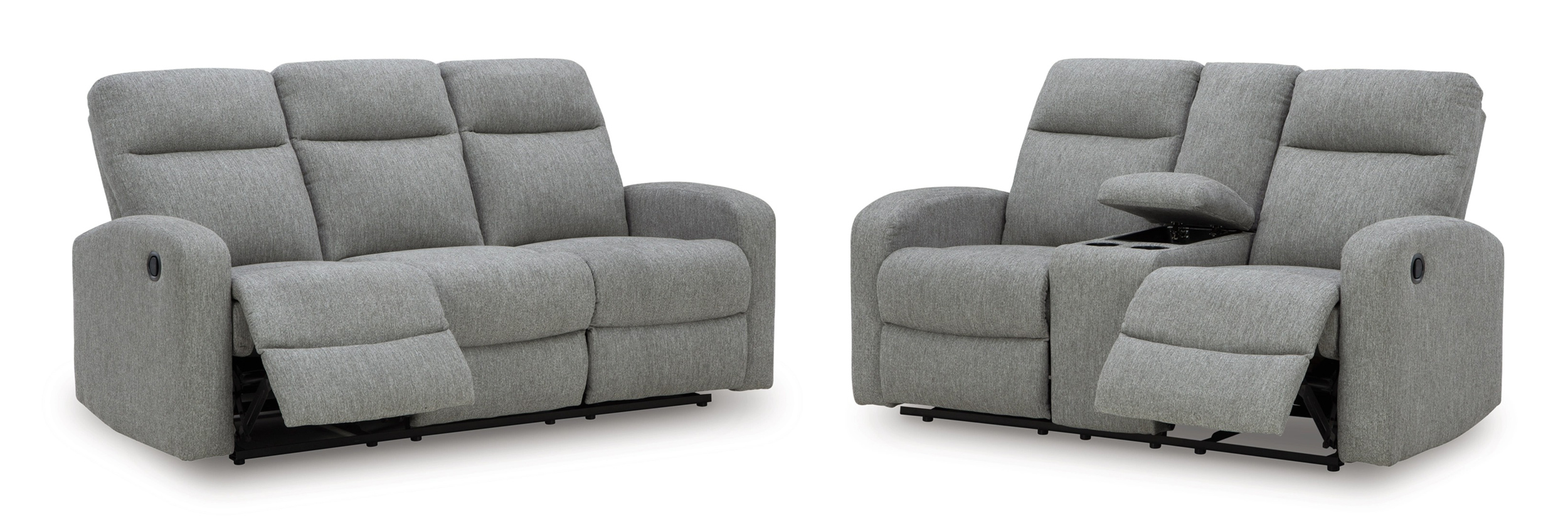 Gauntlet Polyester Reclining Living Set