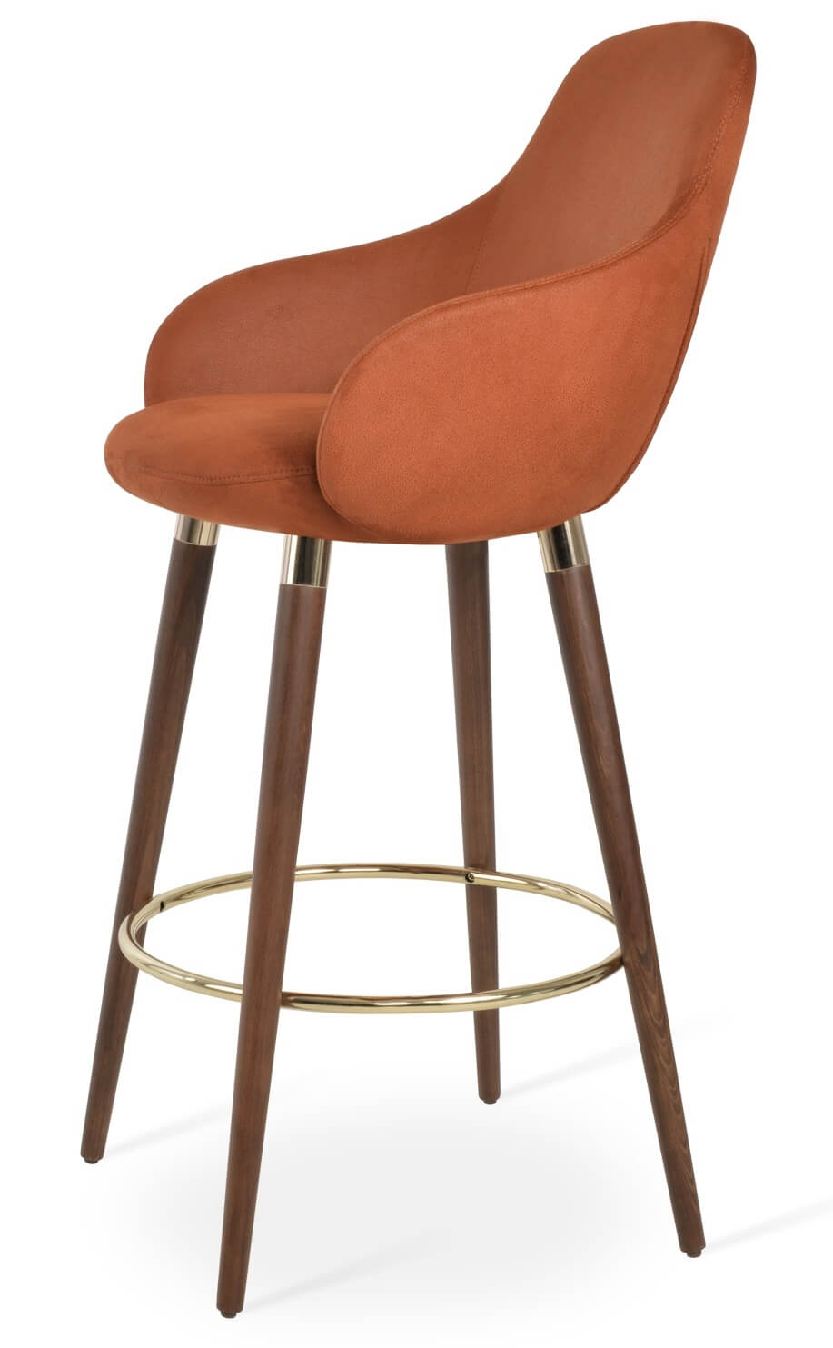 Gazel Wood Arm Barstool