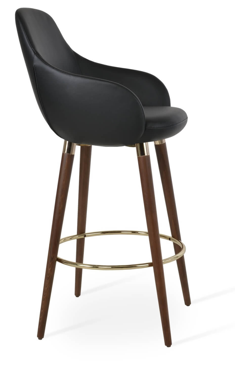 Gazel Wood Arm Barstool