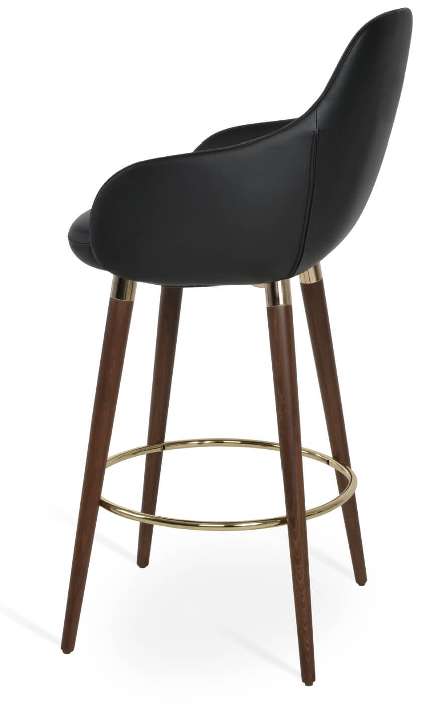 Gazel Wood Arm Barstool
