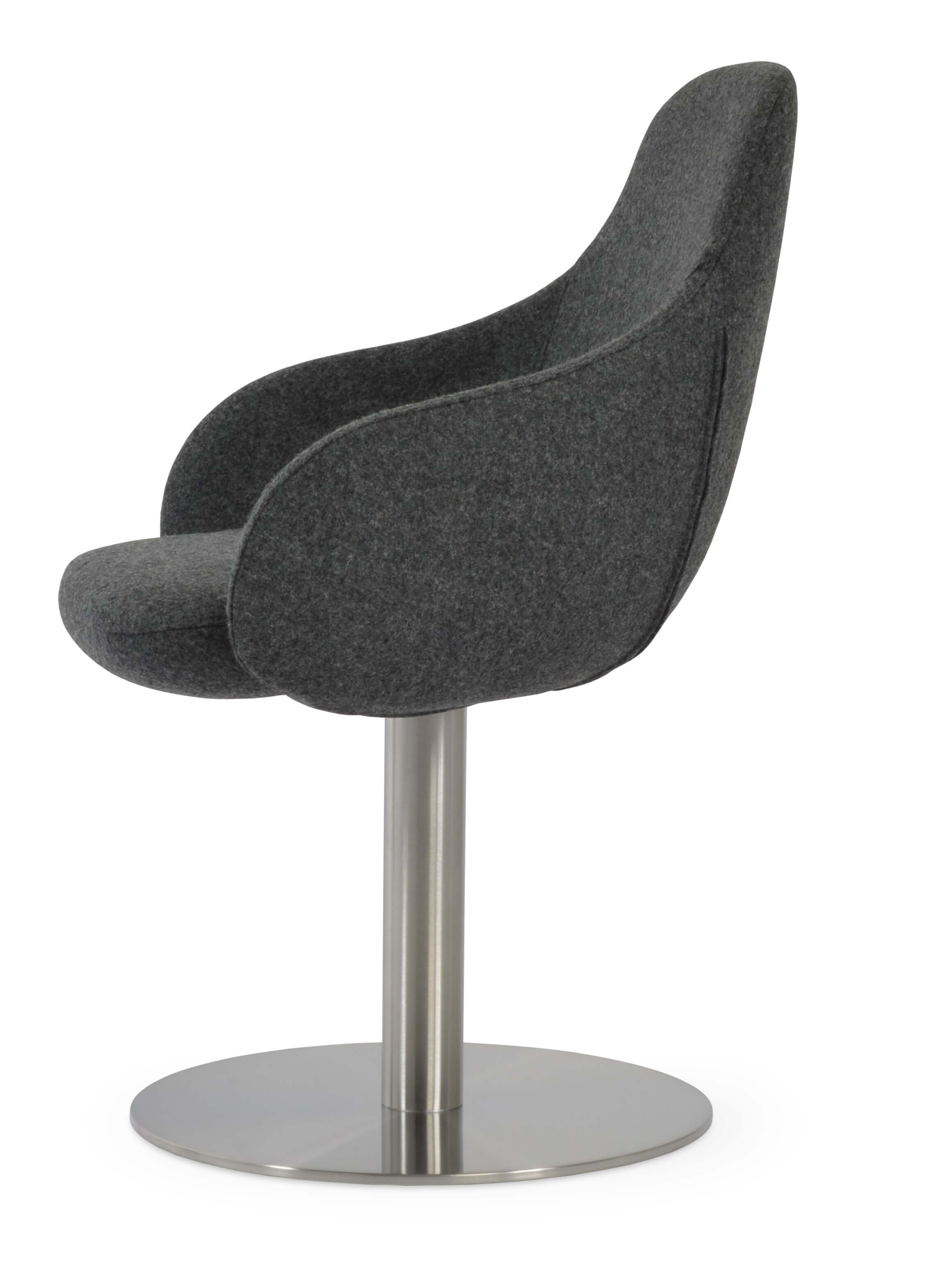 Gazel Round Swivel Dining Arm Chair