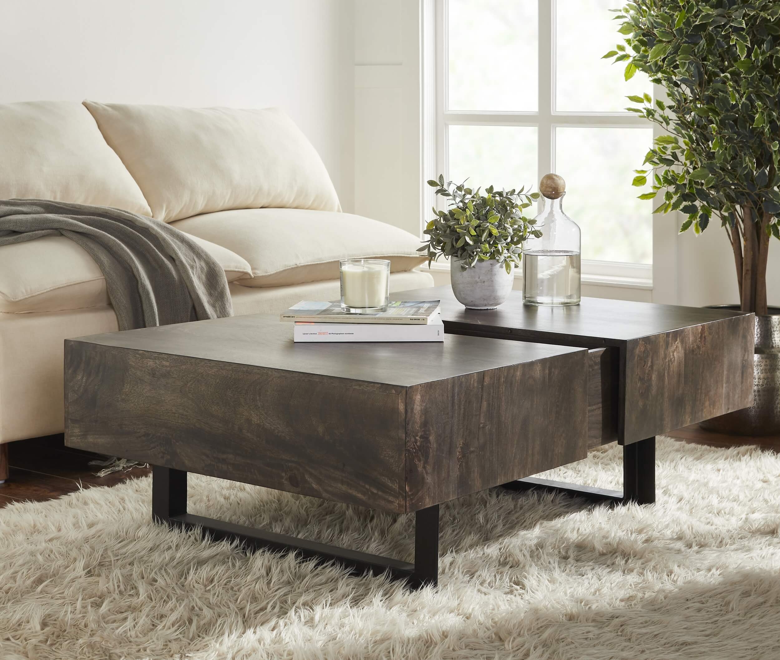 Glide Coffee Table with Sliding Top