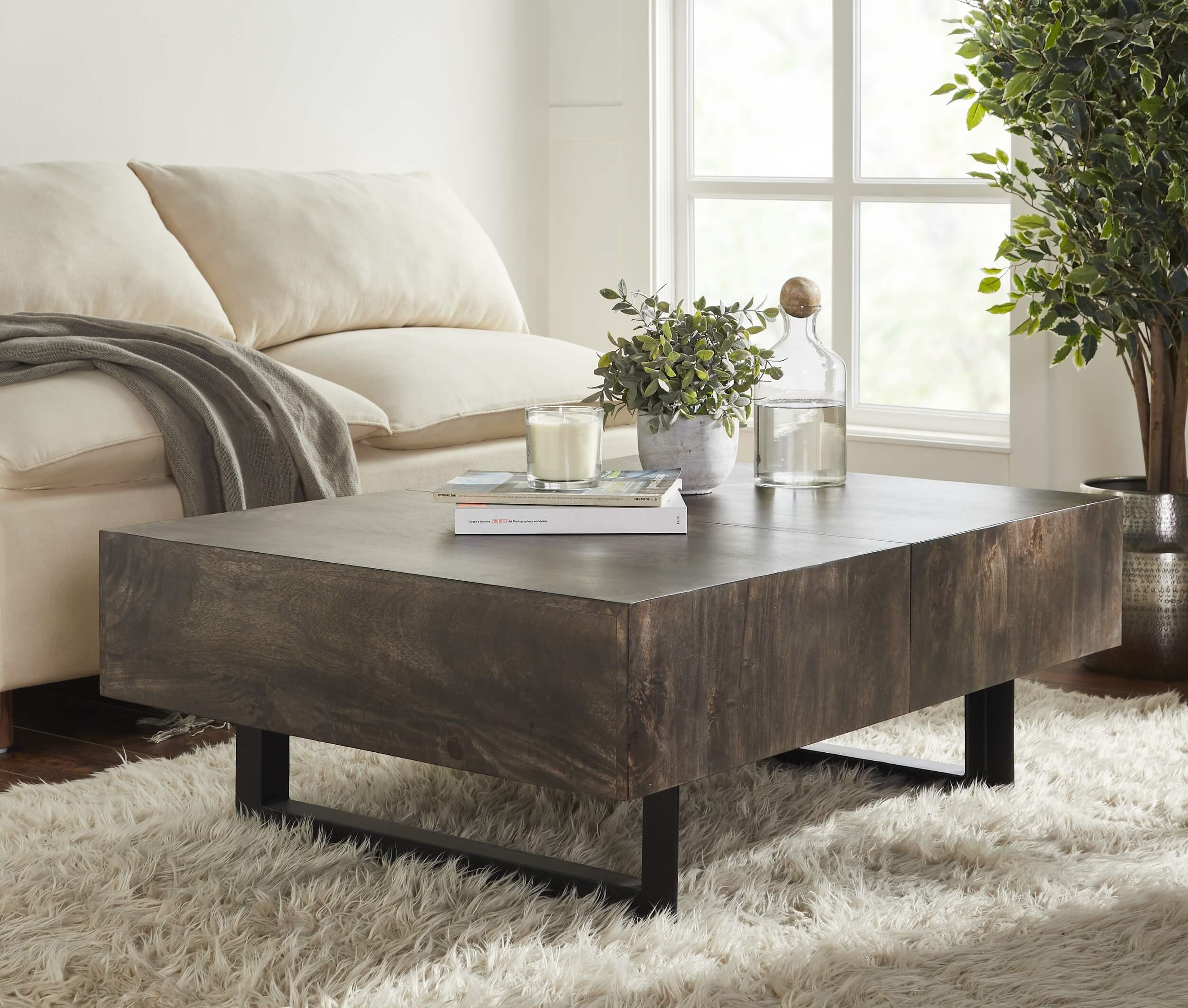 Glide Coffee Table with Sliding Top