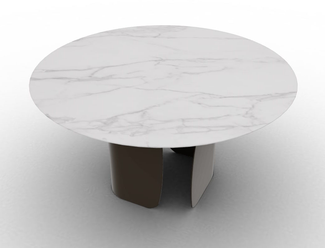 Twins Metal/Ceramic Round Dining Table
