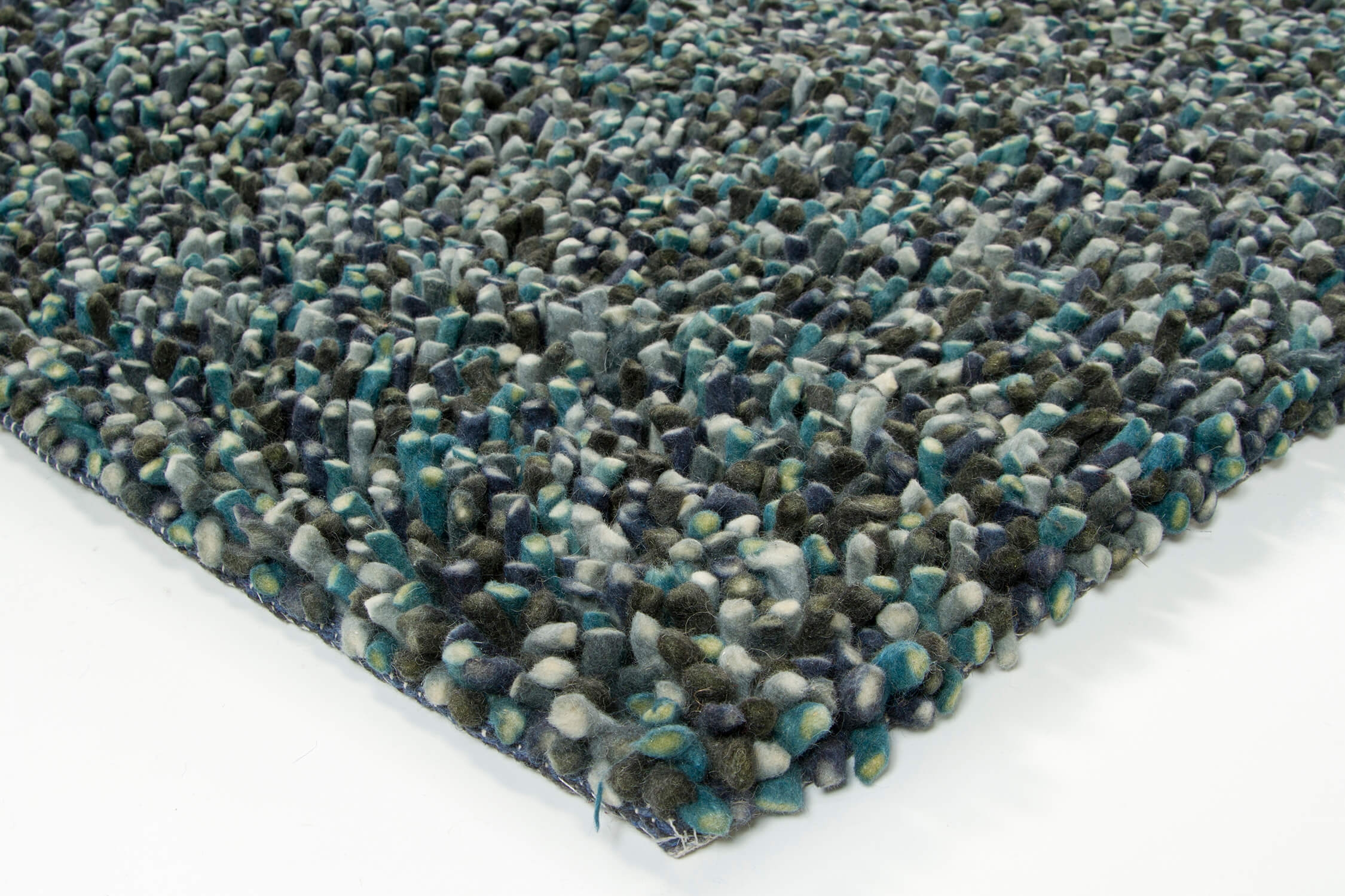 Gems Wool Rectangular Hand-woven Rug, 5' x 7'6"