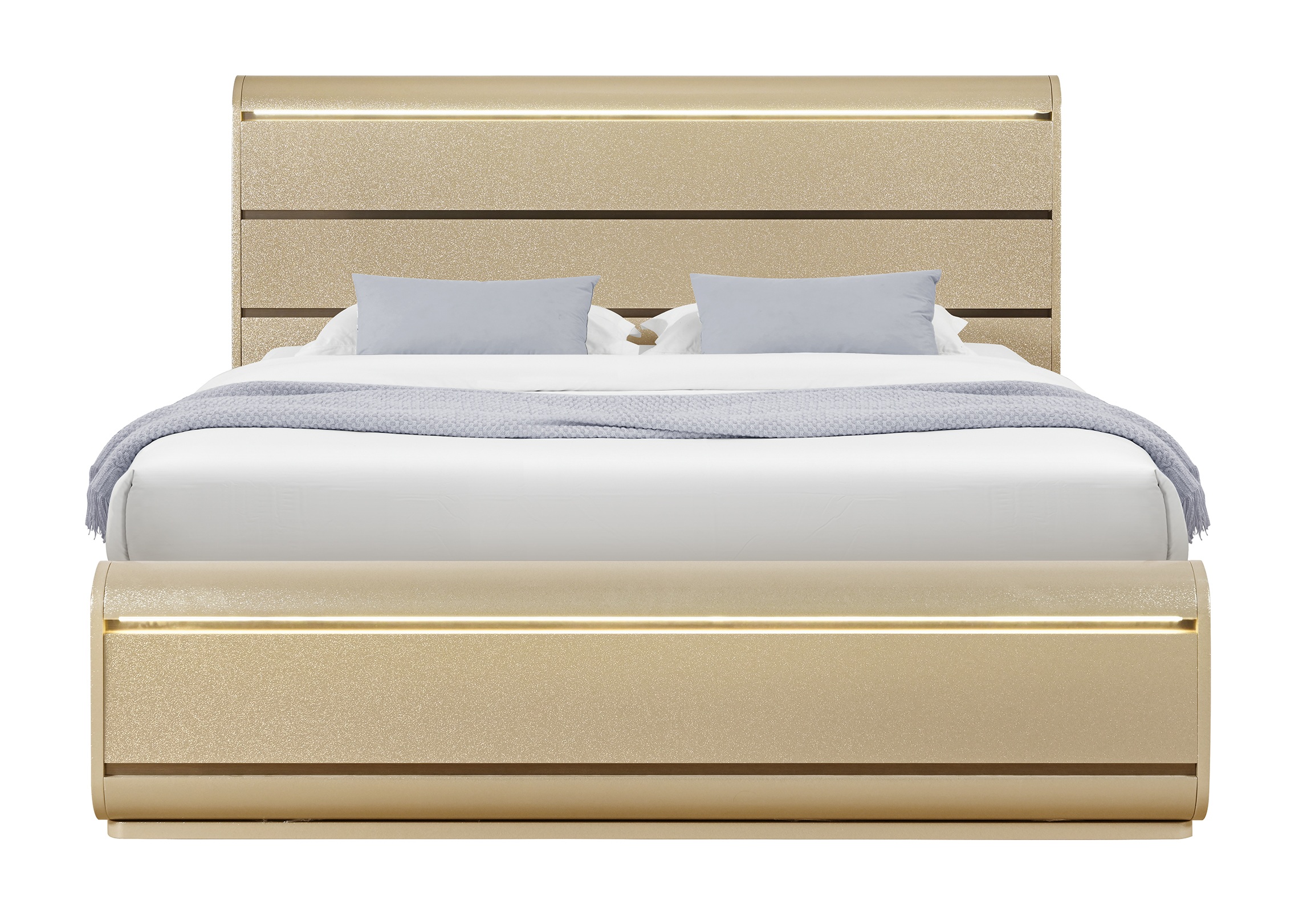 Genesis King Size Panel Bed with LED