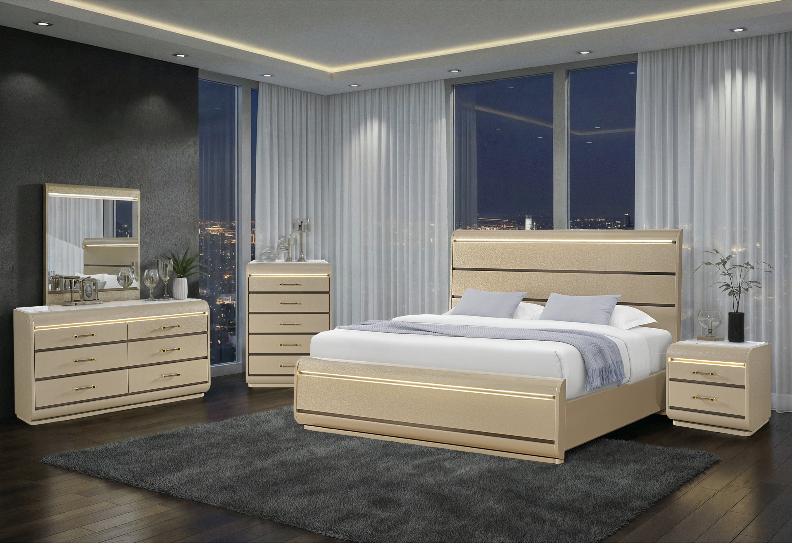 Genesis 5-Drawer Chest with LED