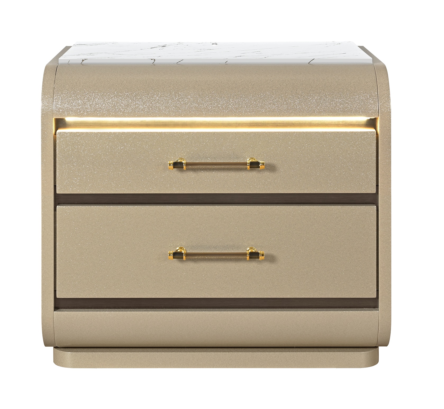 Genesis 2-Drawer Nightstand with LED
