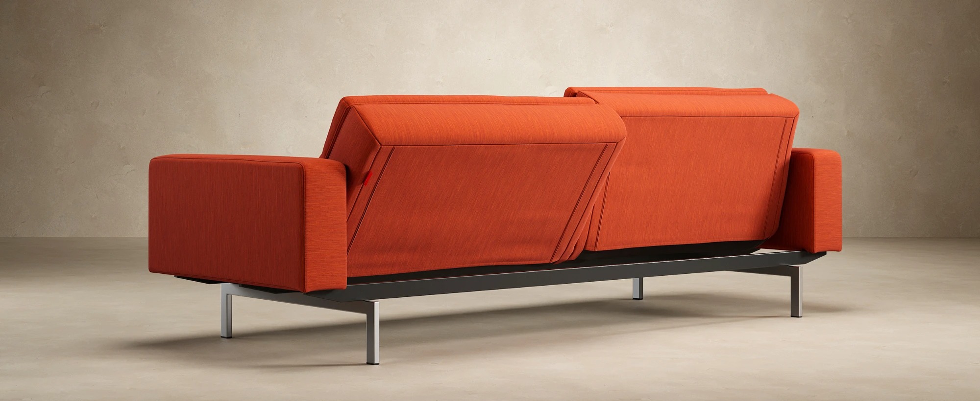 Dublexo Deluxe Fabric Sofa Bed w/Arms & Stainless Steel Legs