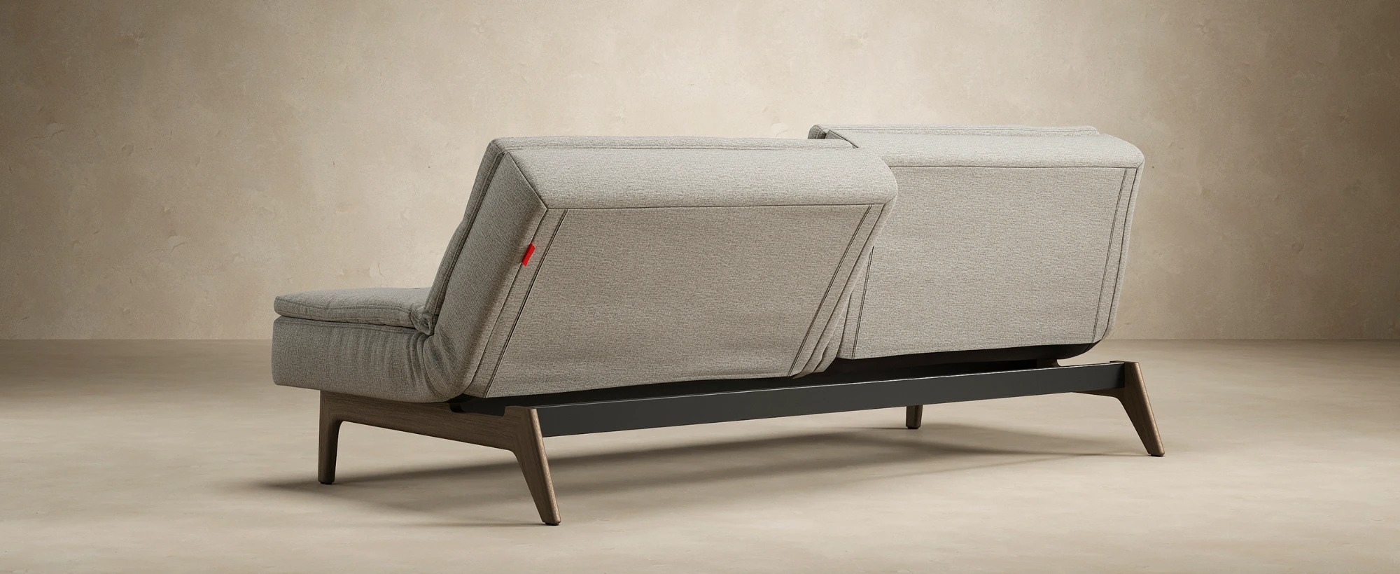 Dublexo Eik Fabric Sofa Bed w/Smoked Oak Legs