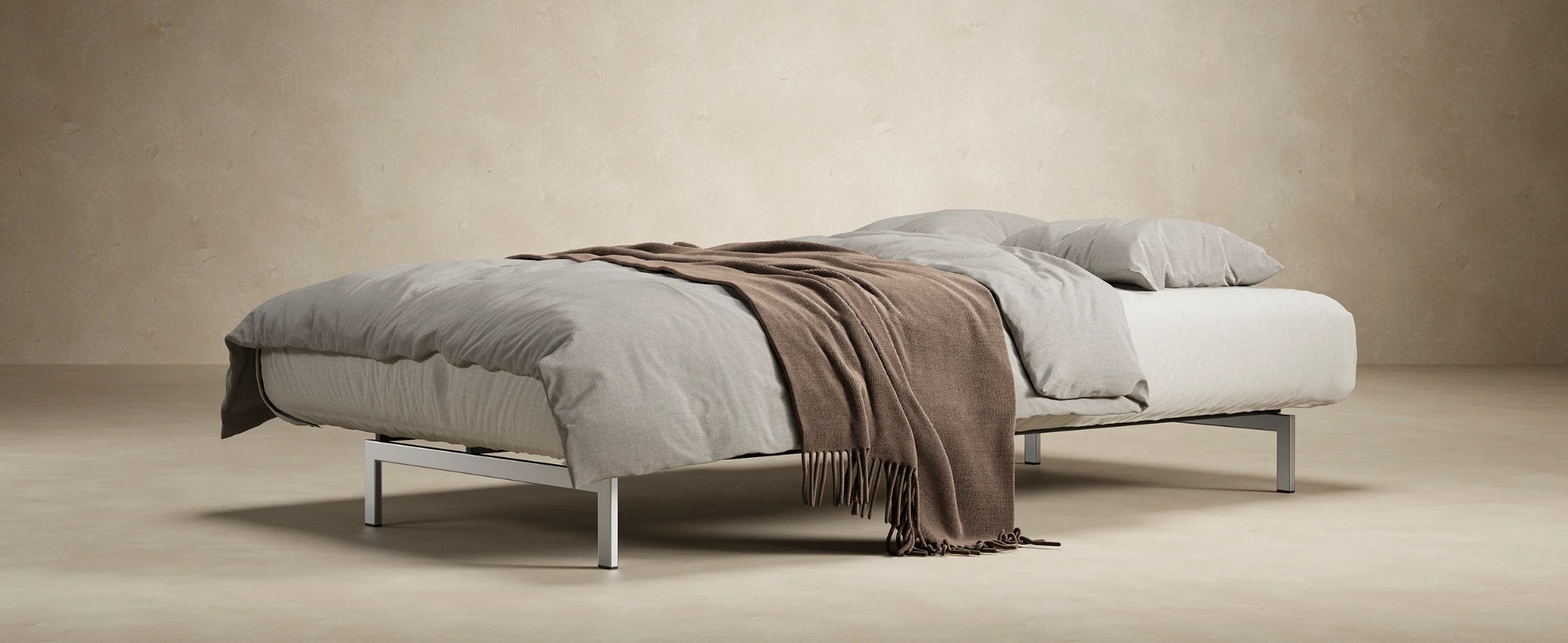 Dublexo Deluxe Fabric Sofa Bed w/Stainless Steel Legs
