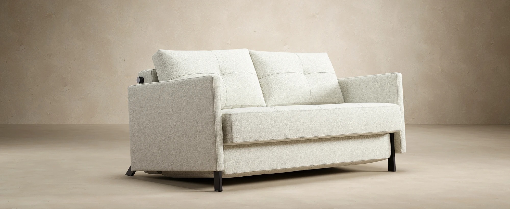 Cubed Deluxe Fabric Sofa Bed w/Arms