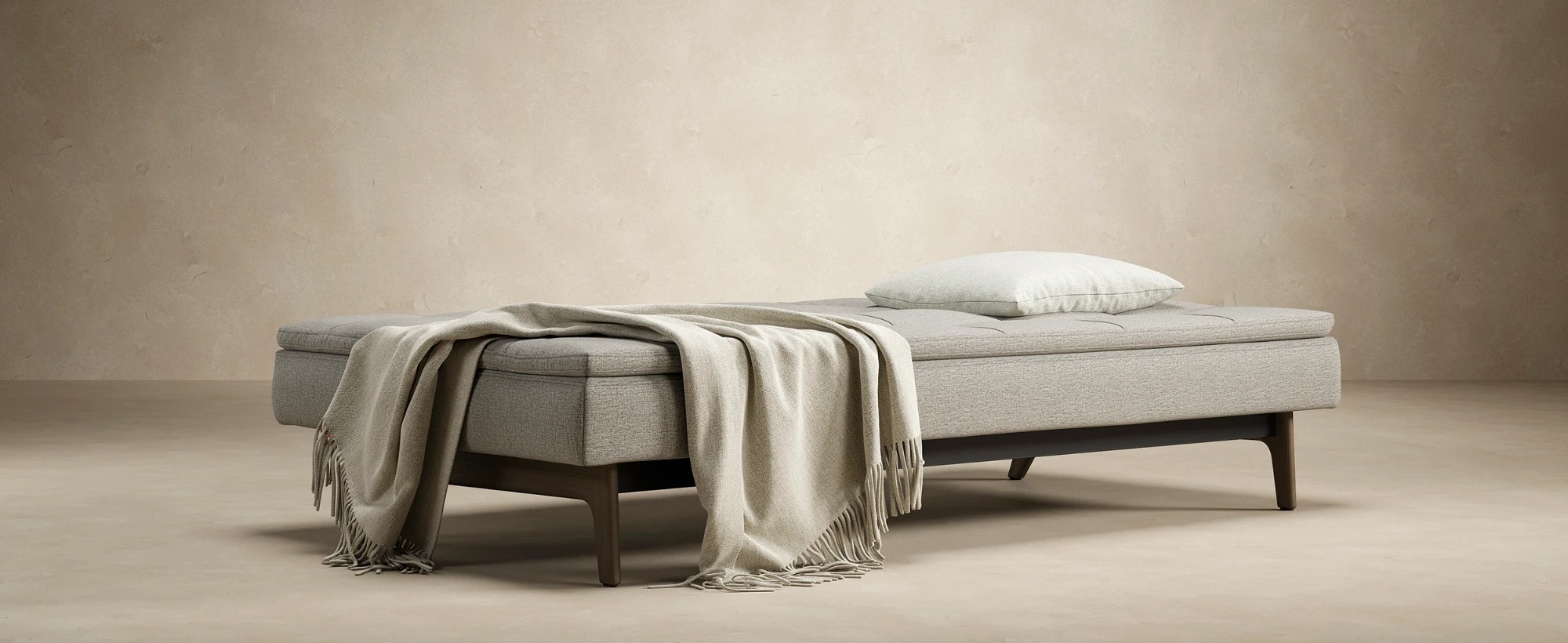 Dublexo Eik Fabric Sofa Bed w/Smoked Oak Legs