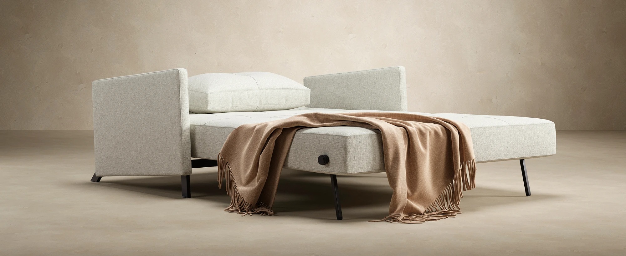 Cubed Deluxe Fabric Sofa Bed w/Arms