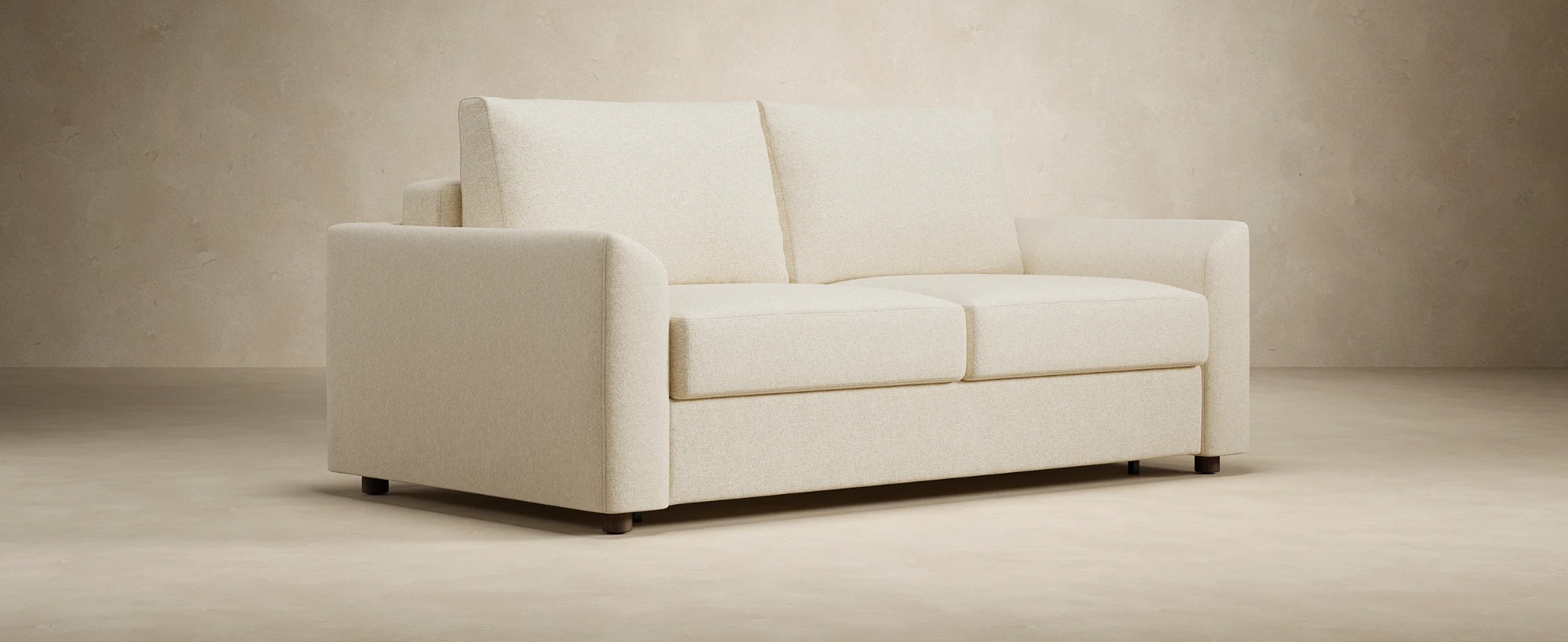 Neah Polyester King Sofa Bed w/Curved Arm Rests
