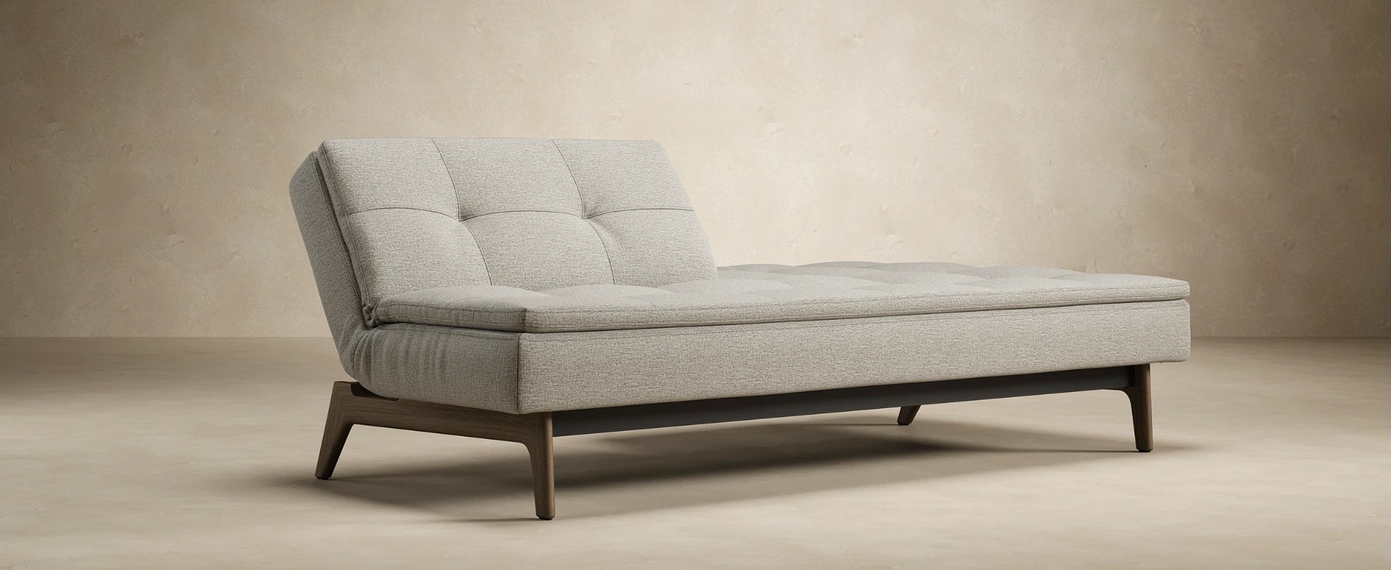 Dublexo Eik Fabric Sofa Bed w/Smoked Oak Legs