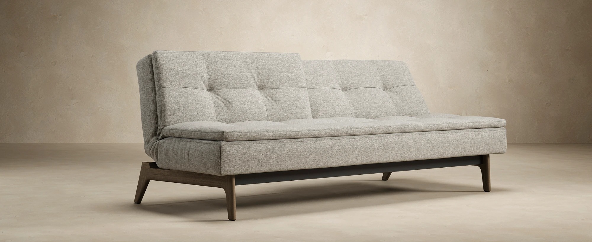 Dublexo Eik Fabric Sofa Bed w/Smoked Oak Legs