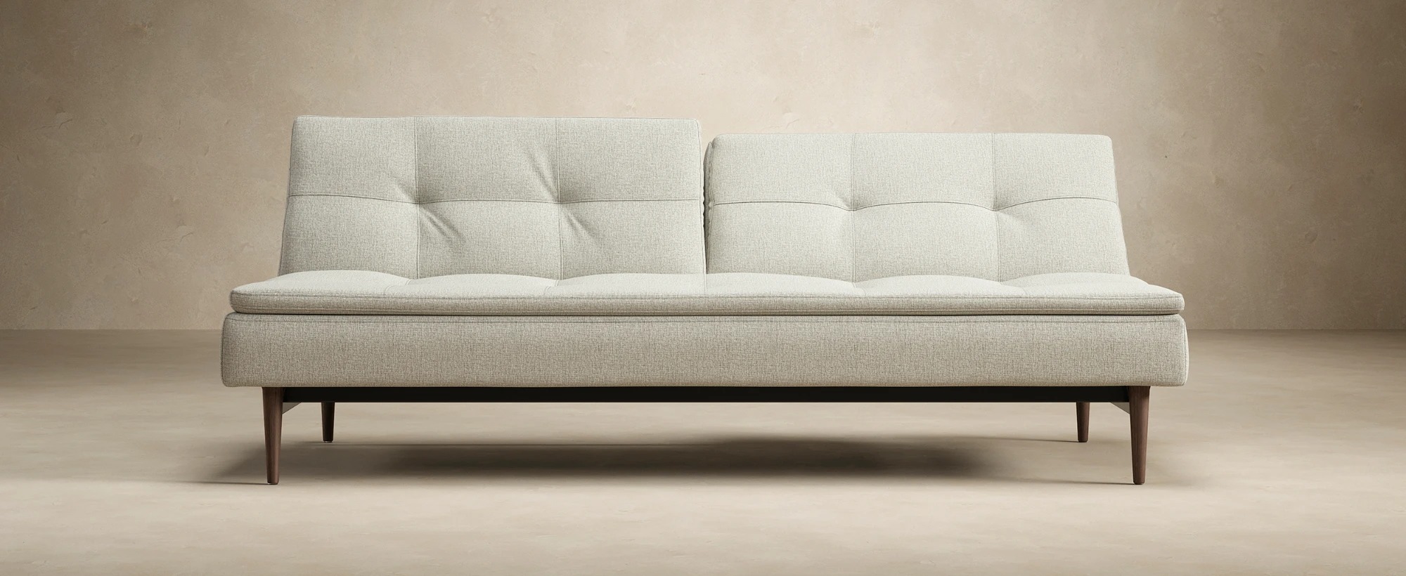 Dublexo Deluxe Fabric Sofa Bed w/Dark Wood Styletto Legs