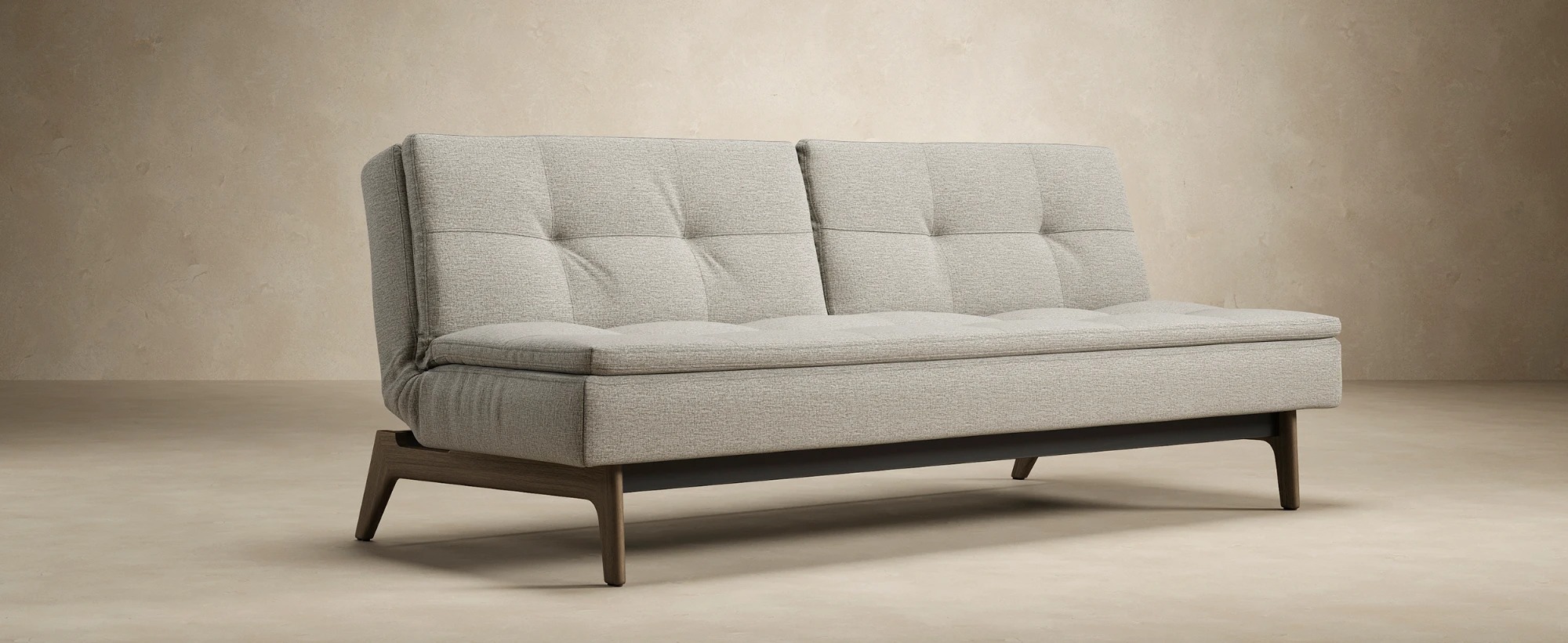 Dublexo Eik Fabric Sofa Bed w/Smoked Oak Legs